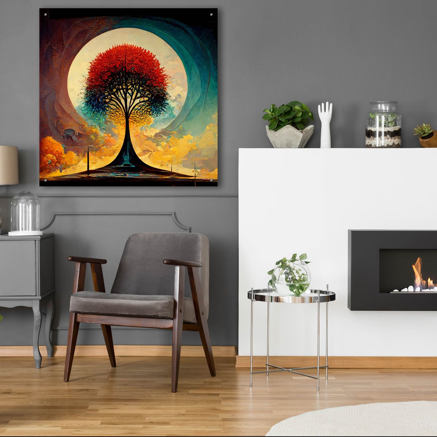 Epic Art 'Tree Of Life 11' by Ray Heere, Acrylic Glass Wall Art,36x36