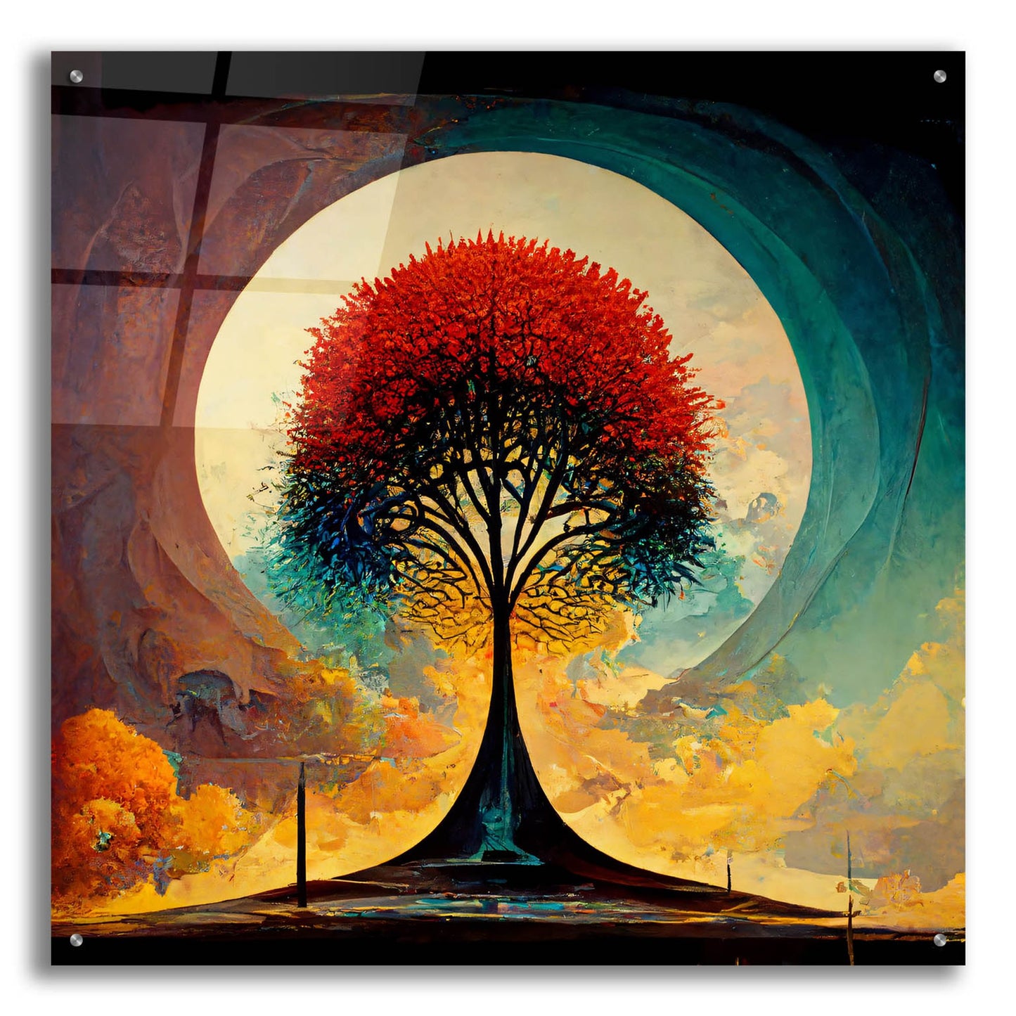 Epic Art 'Tree Of Life 11' by Ray Heere, Acrylic Glass Wall Art,36x36