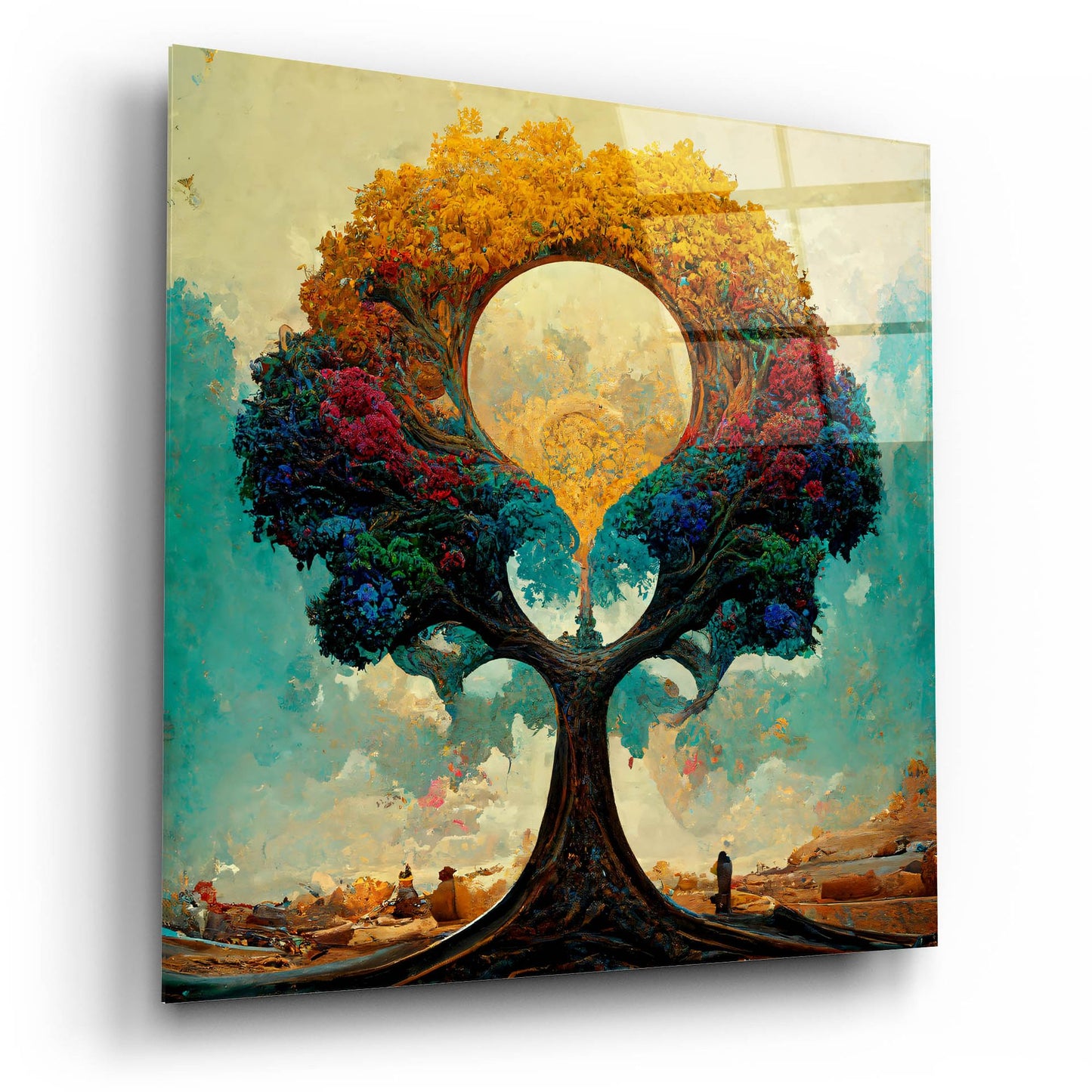 Epic Art 'Tree Of Life 12' by Ray Heere, Acrylic Glass Wall Art,12x12