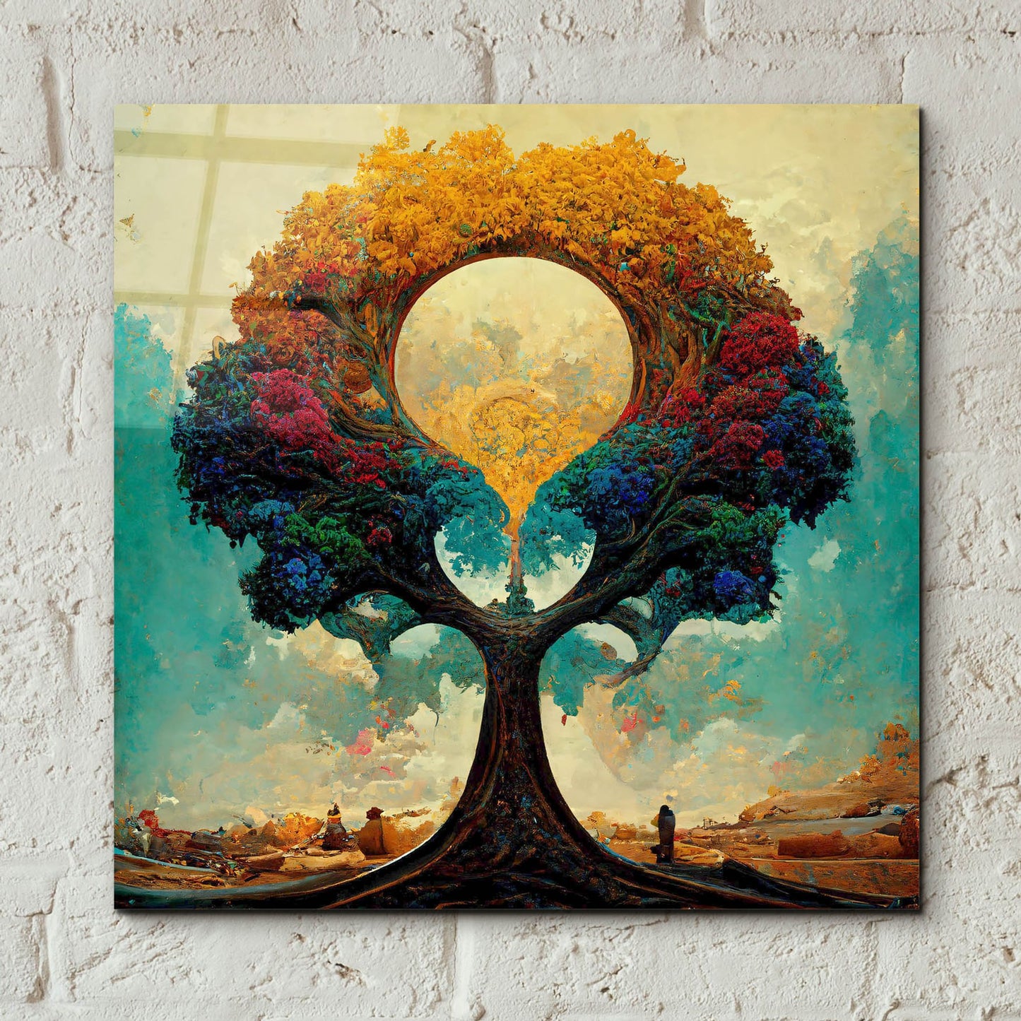 Epic Art 'Tree Of Life 12' by Ray Heere, Acrylic Glass Wall Art,12x12