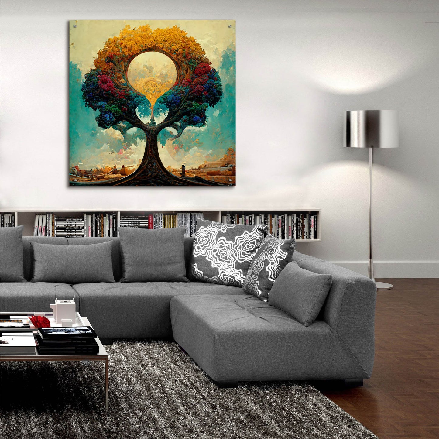 Epic Art 'Tree Of Life 12' by Ray Heere, Acrylic Glass Wall Art,36x36