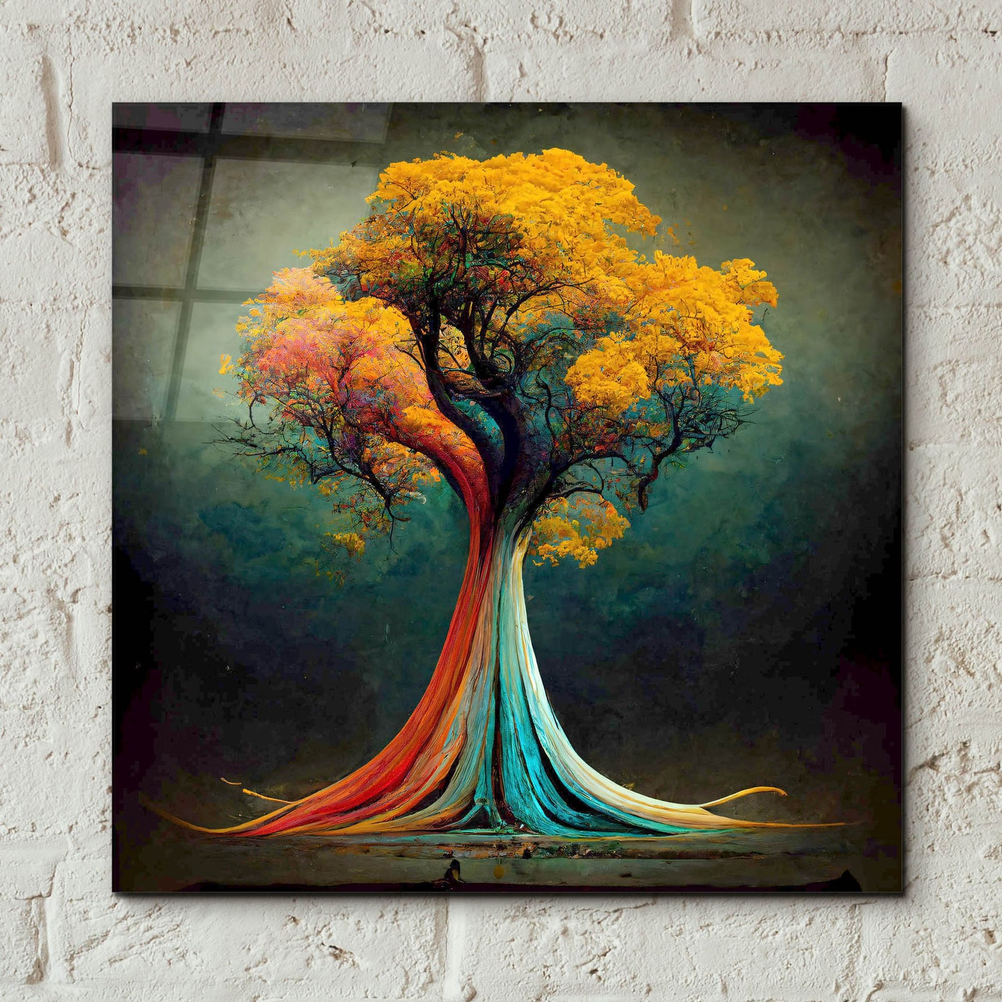 Epic Art 'Tree Of Life 13' by Ray Heere, Acrylic Glass Wall Art,12x12