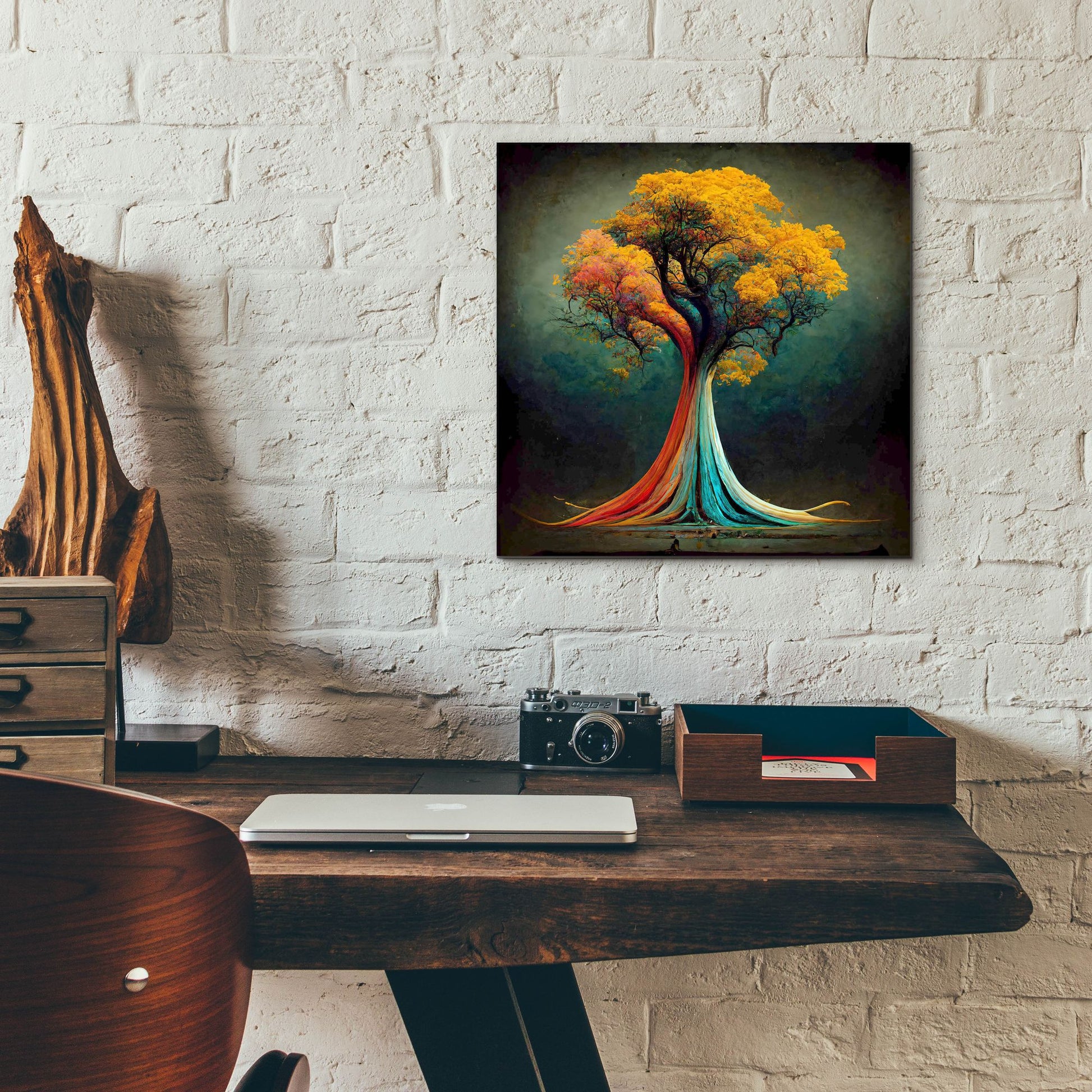 Epic Art 'Tree Of Life 13' by Ray Heere, Acrylic Glass Wall Art,12x12