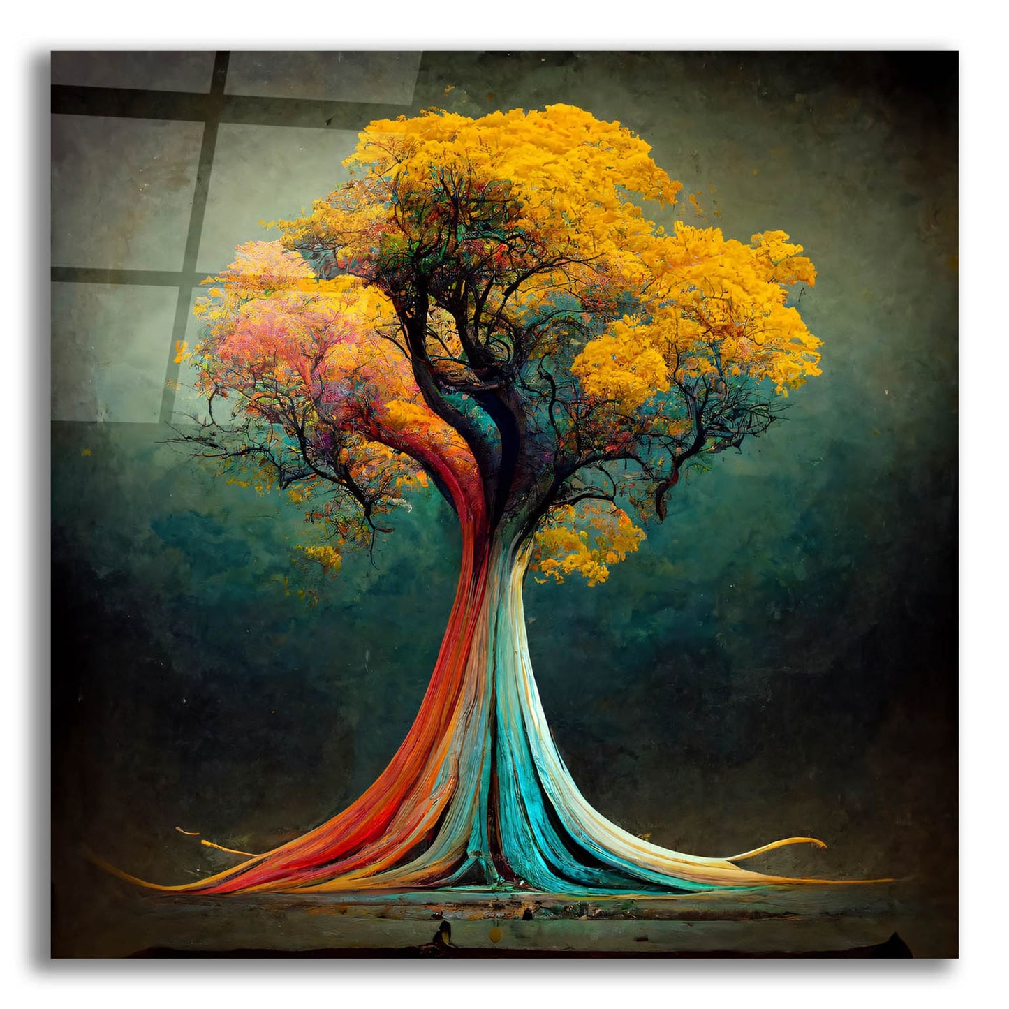 Epic Art 'Tree Of Life 13' by Ray Heere, Acrylic Glass Wall Art,12x12