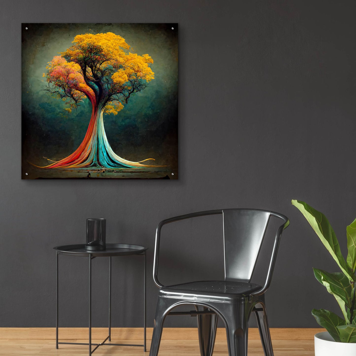 Epic Art 'Tree Of Life 13' by Ray Heere, Acrylic Glass Wall Art,36x36