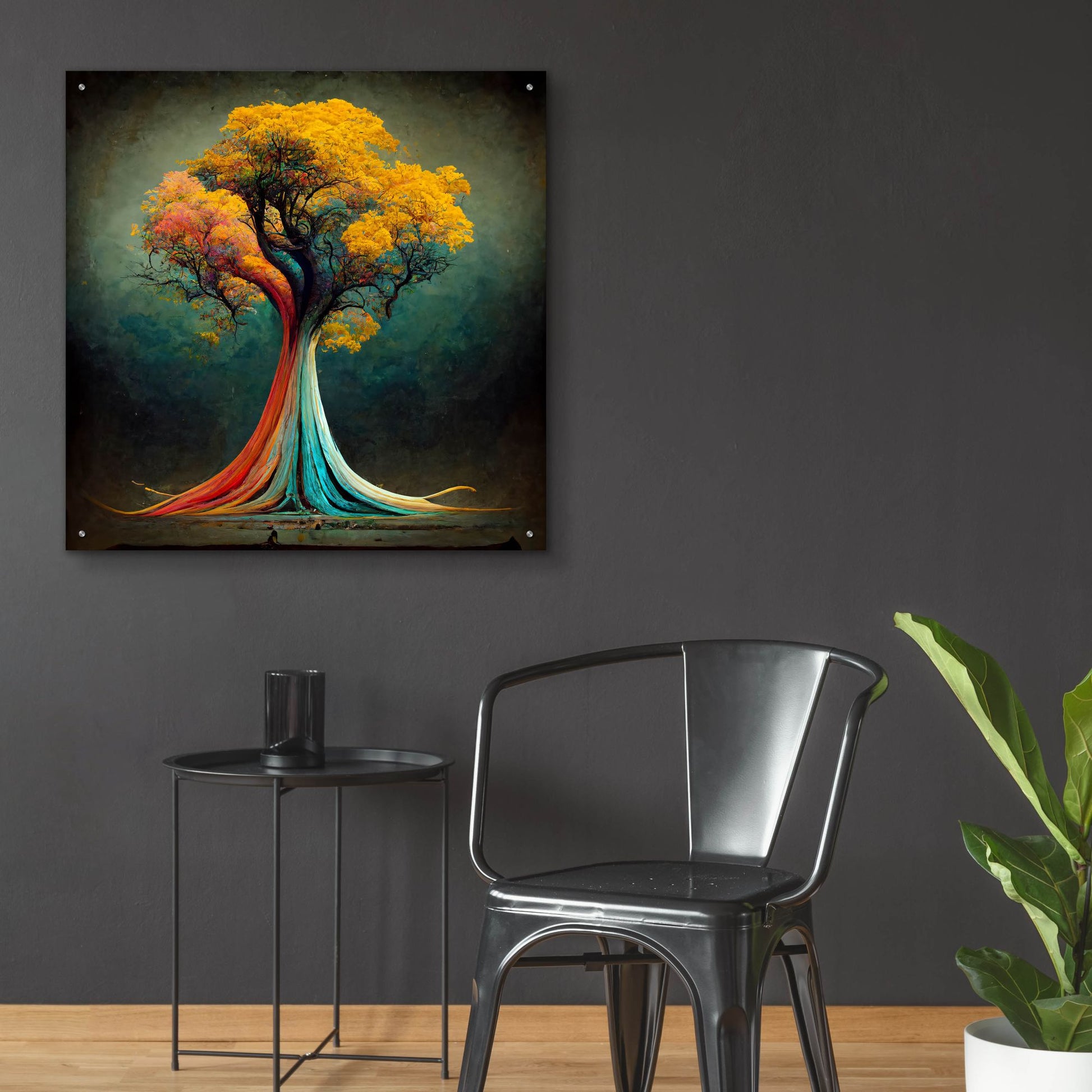 Epic Art 'Tree Of Life 13' by Ray Heere, Acrylic Glass Wall Art,36x36