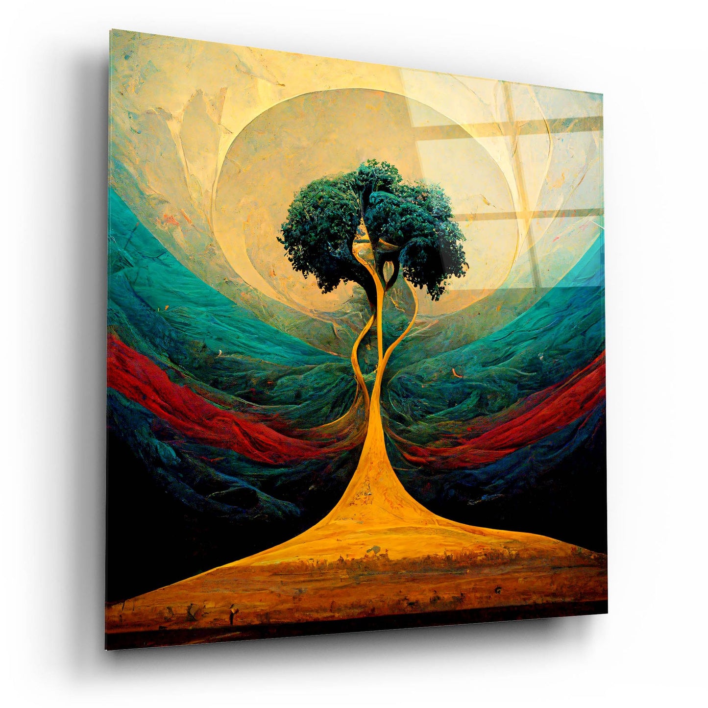 Epic Art 'Tree Of Life 14' by Ray Heere, Acrylic Glass Wall Art,12x12