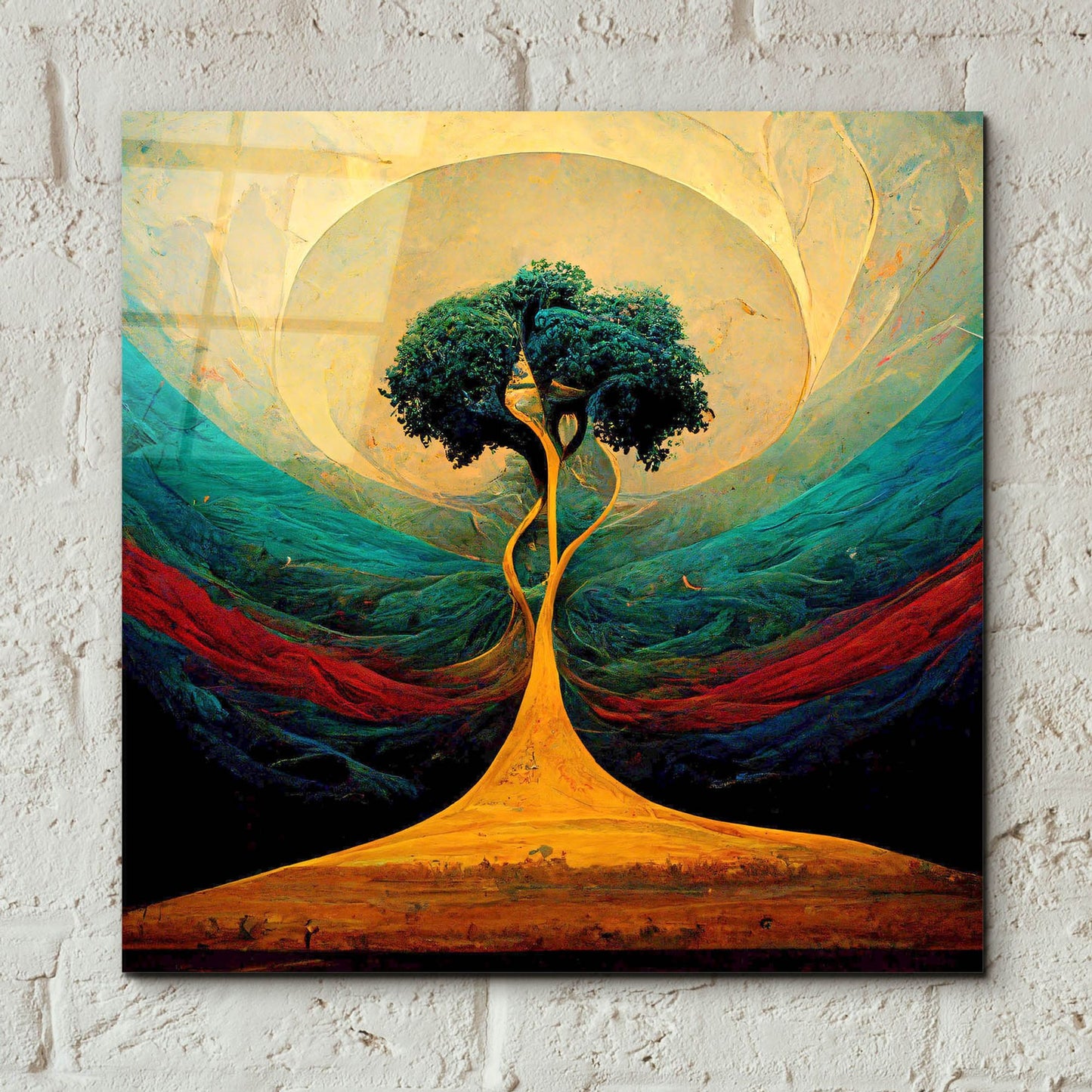 Epic Art 'Tree Of Life 14' by Ray Heere, Acrylic Glass Wall Art,12x12