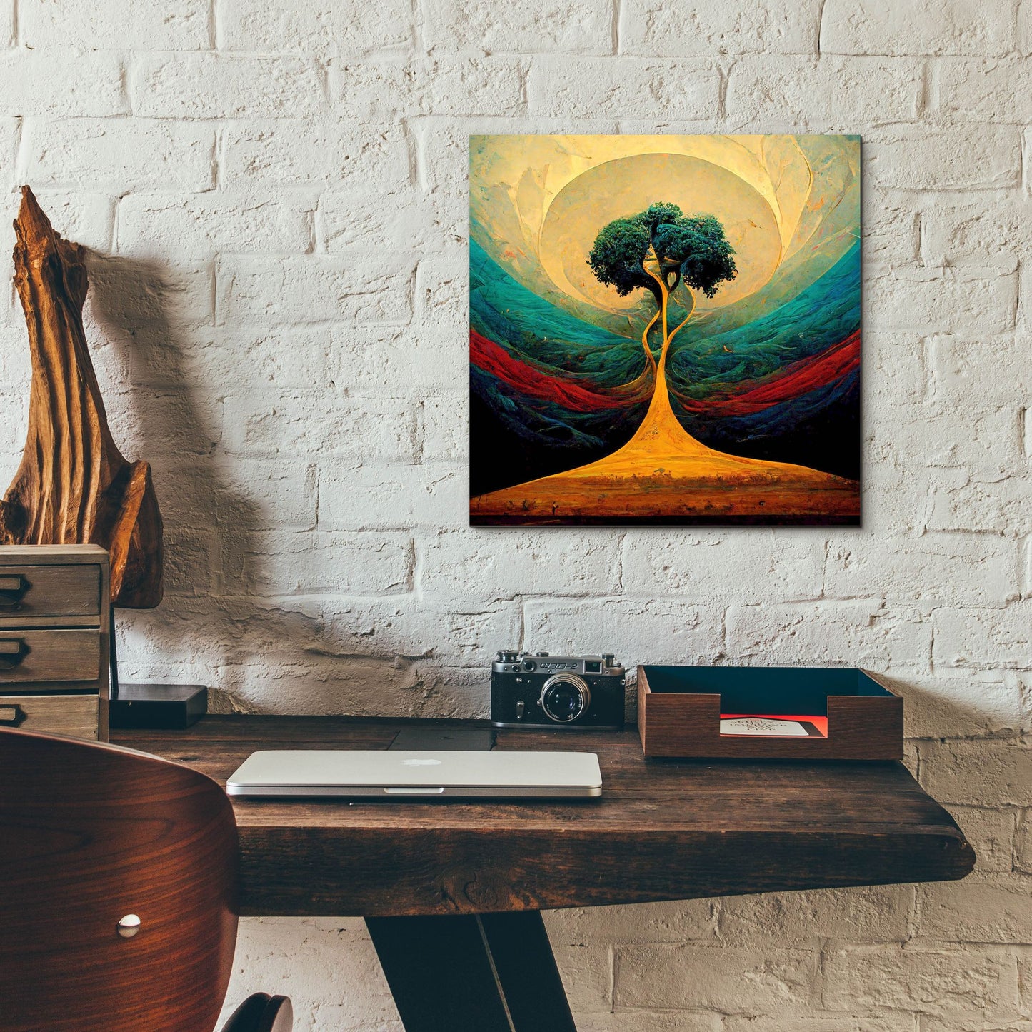 Epic Art 'Tree Of Life 14' by Ray Heere, Acrylic Glass Wall Art,12x12