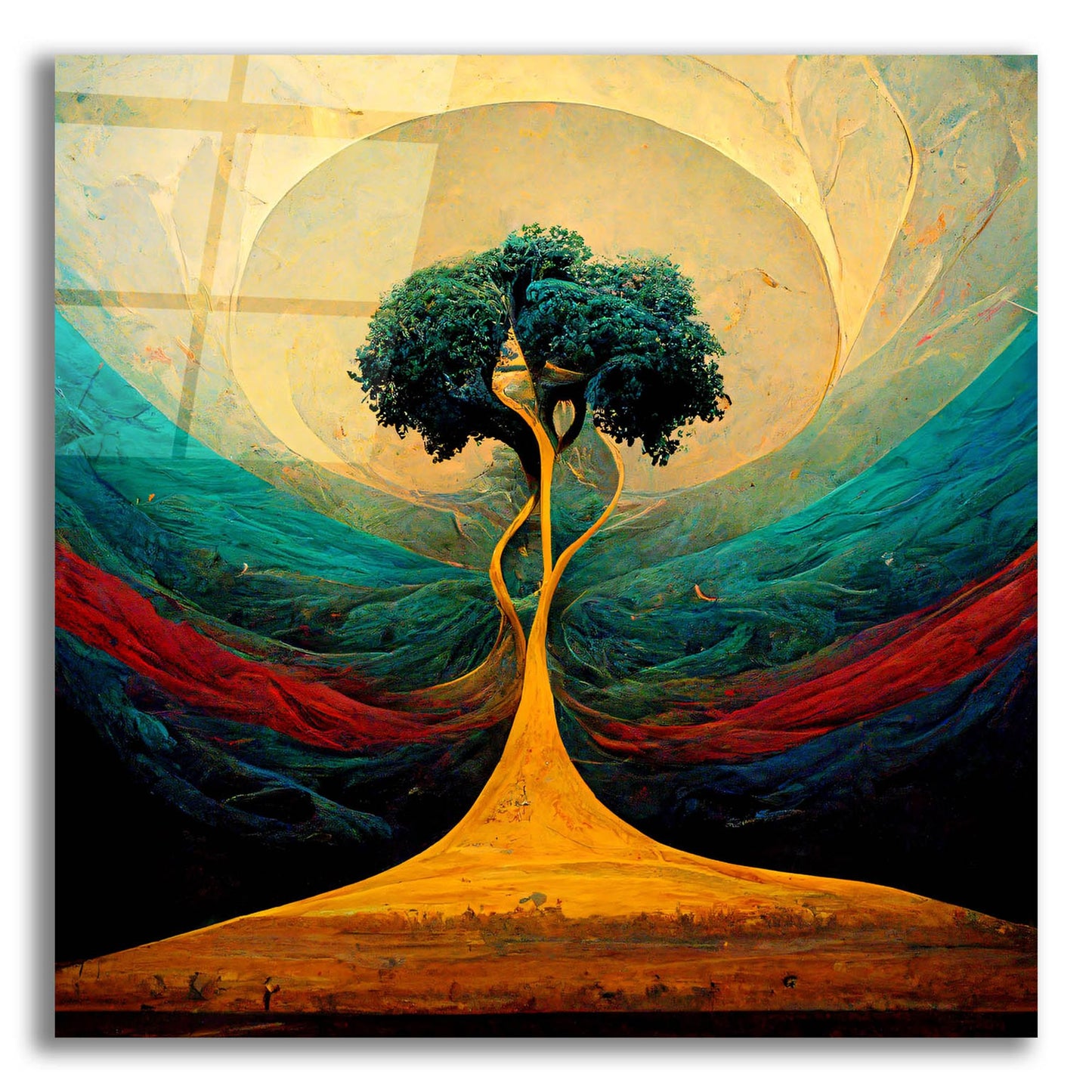 Epic Art 'Tree Of Life 14' by Ray Heere, Acrylic Glass Wall Art,12x12