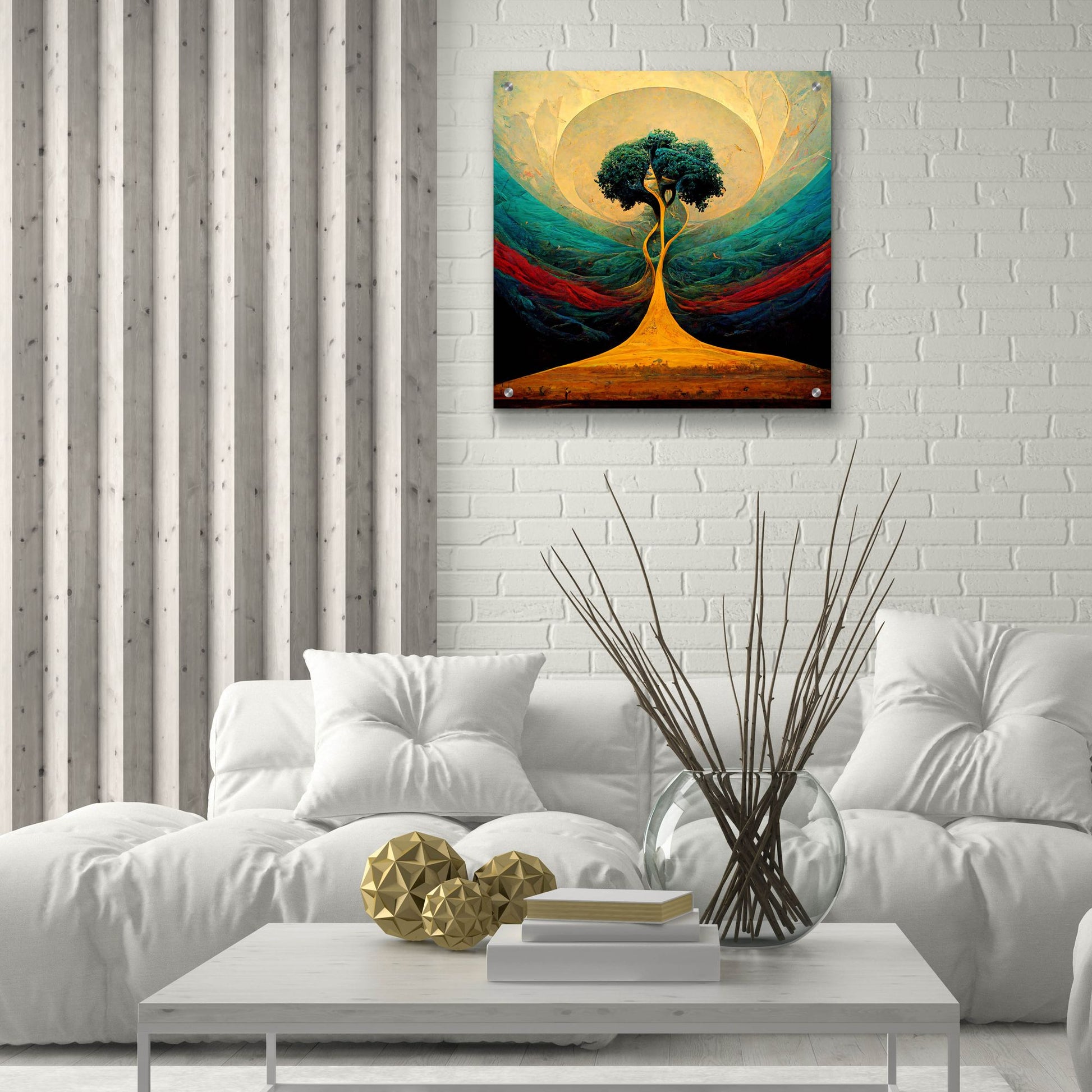 Epic Art 'Tree Of Life 14' by Ray Heere, Acrylic Glass Wall Art,24x24