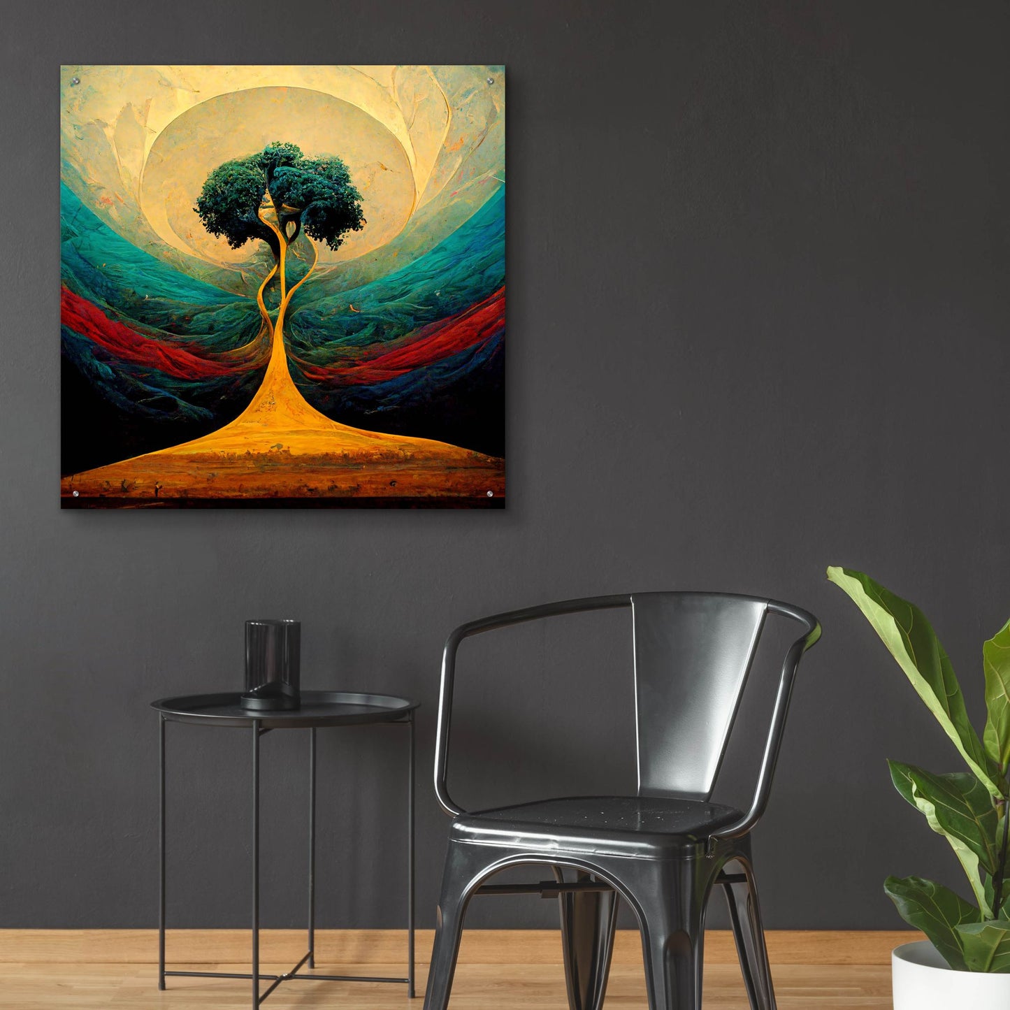 Epic Art 'Tree Of Life 14' by Ray Heere, Acrylic Glass Wall Art,36x36