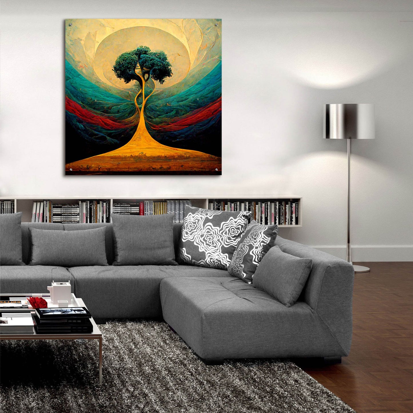 Epic Art 'Tree Of Life 14' by Ray Heere, Acrylic Glass Wall Art,36x36