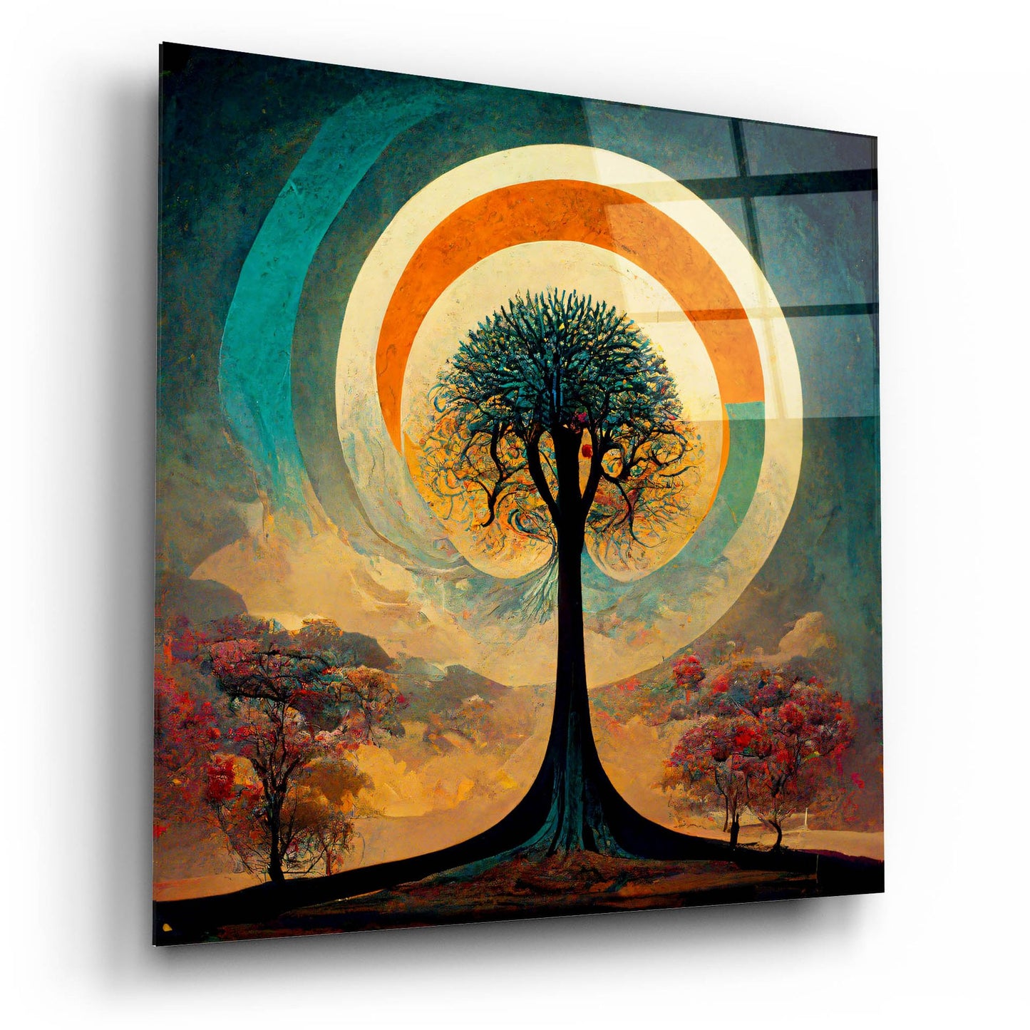 Epic Art 'Tree Of Life 15' by Ray Heere, Acrylic Glass Wall Art,12x12