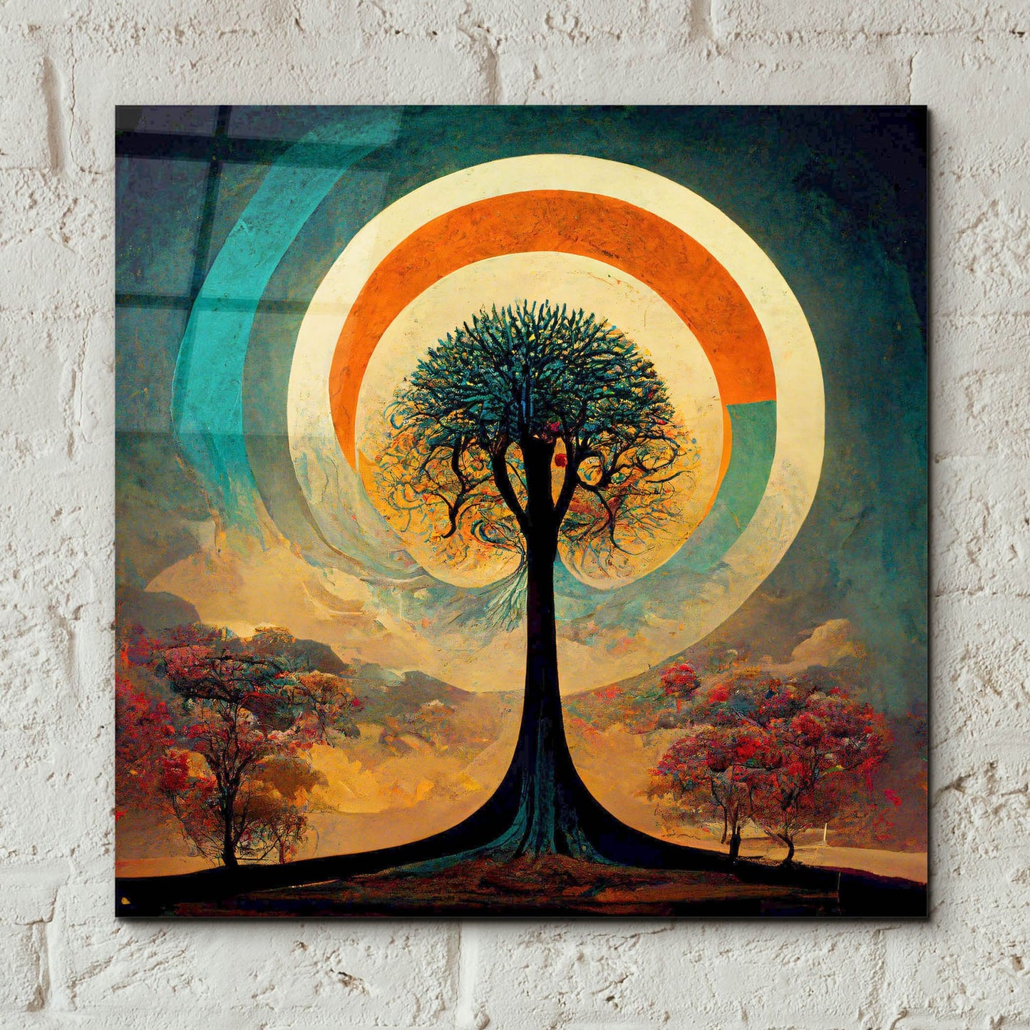 Epic Art 'Tree Of Life 15' by Ray Heere, Acrylic Glass Wall Art,12x12