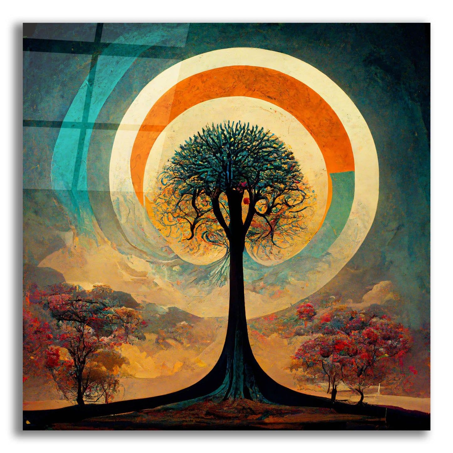 Epic Art 'Tree Of Life 15' by Ray Heere, Acrylic Glass Wall Art,12x12