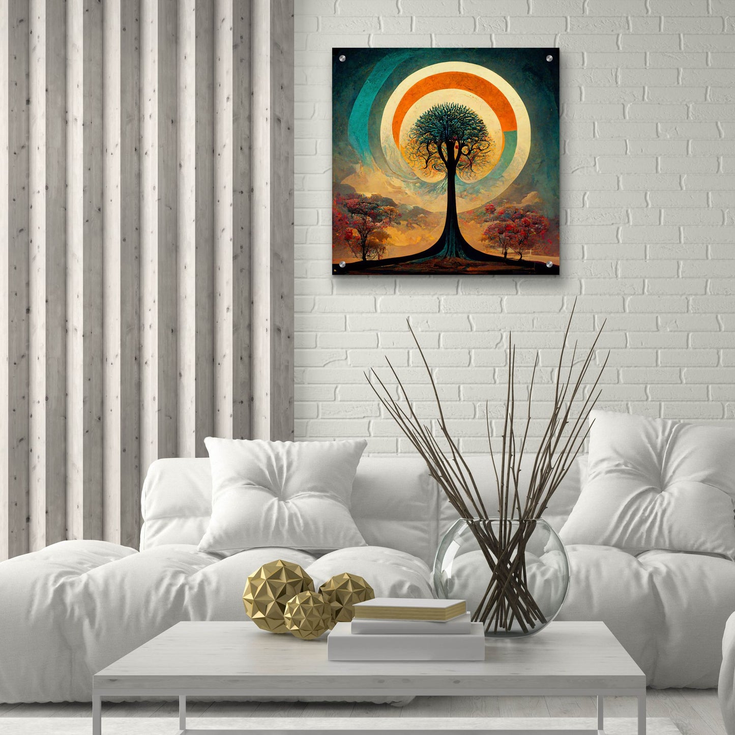 Epic Art 'Tree Of Life 15' by Ray Heere, Acrylic Glass Wall Art,24x24