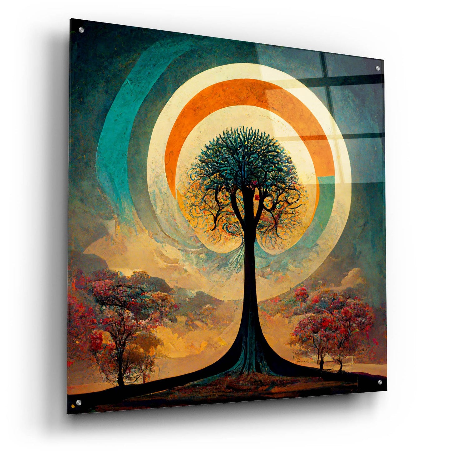 Epic Art 'Tree Of Life 15' by Ray Heere, Acrylic Glass Wall Art,36x36