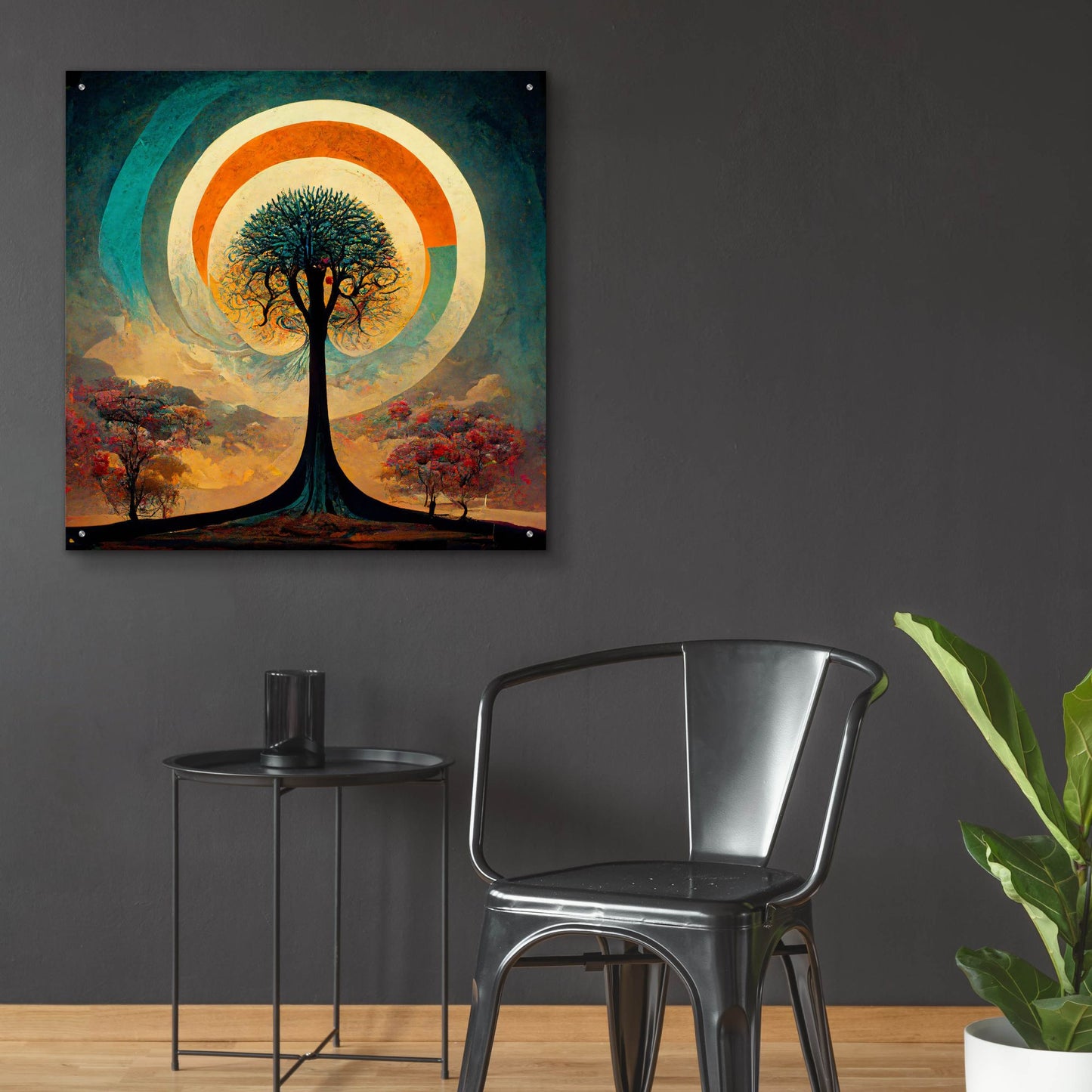 Epic Art 'Tree Of Life 15' by Ray Heere, Acrylic Glass Wall Art,36x36