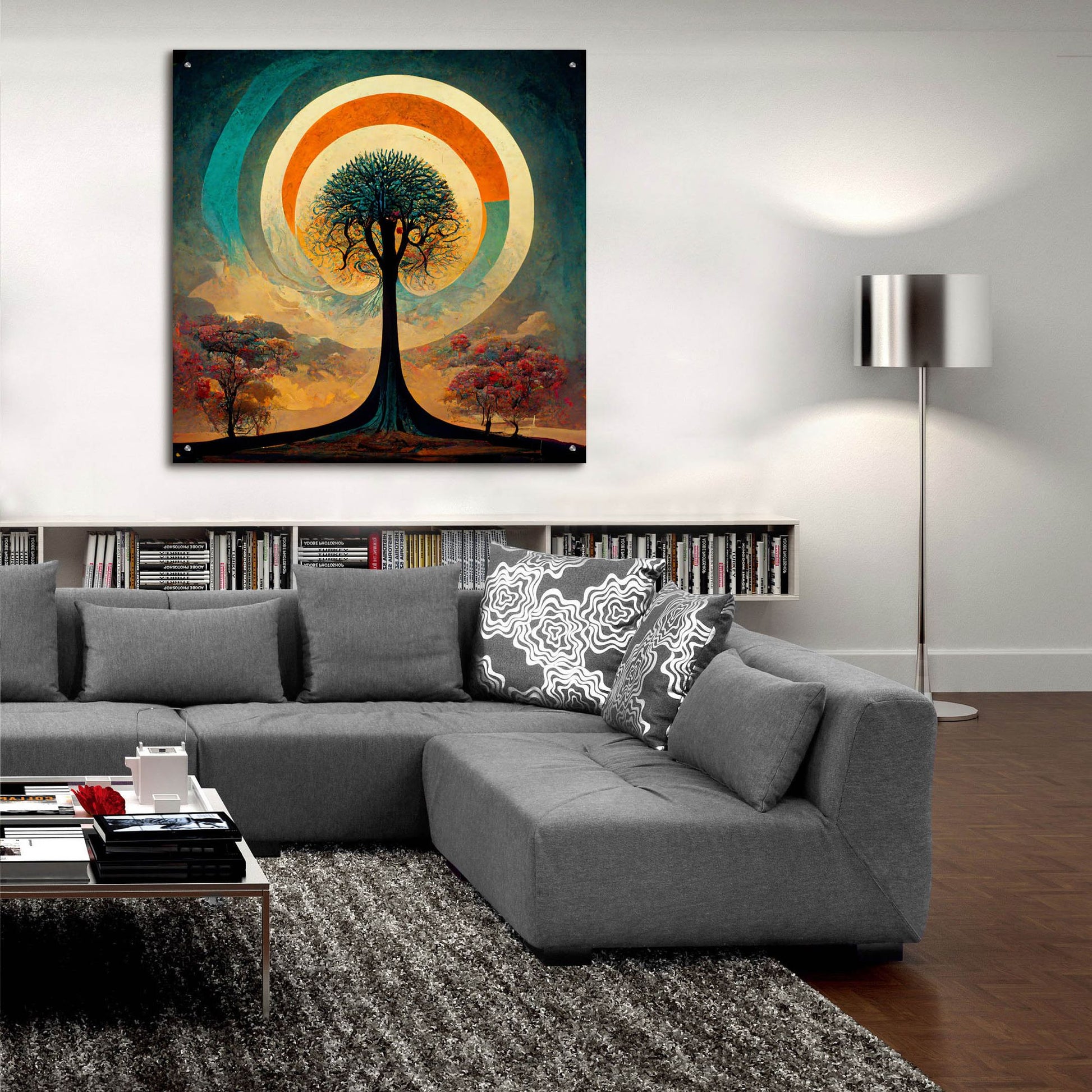 Epic Art 'Tree Of Life 15' by Ray Heere, Acrylic Glass Wall Art,36x36