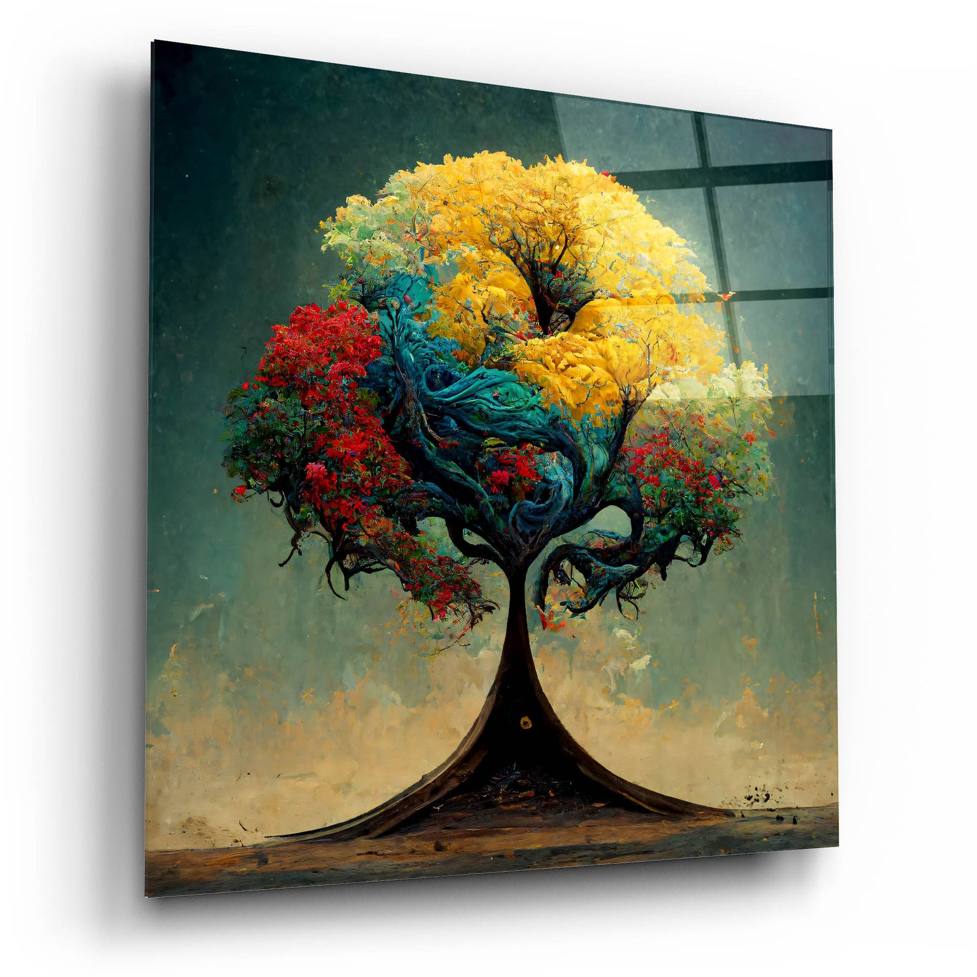 Epic Art 'Tree Of Life 16' by Ray Heere, Acrylic Glass Wall Art,12x12