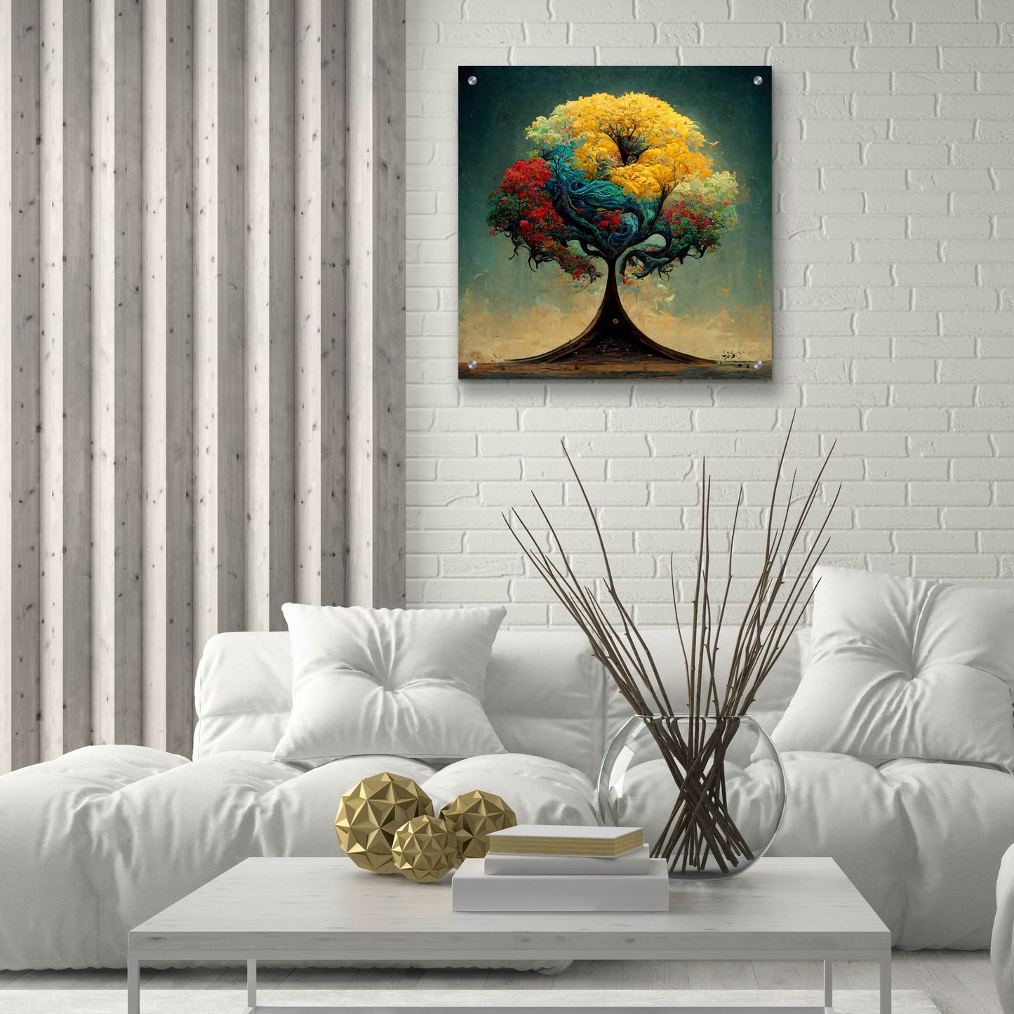 Epic Art 'Tree Of Life 16' by Ray Heere, Acrylic Glass Wall Art,24x24