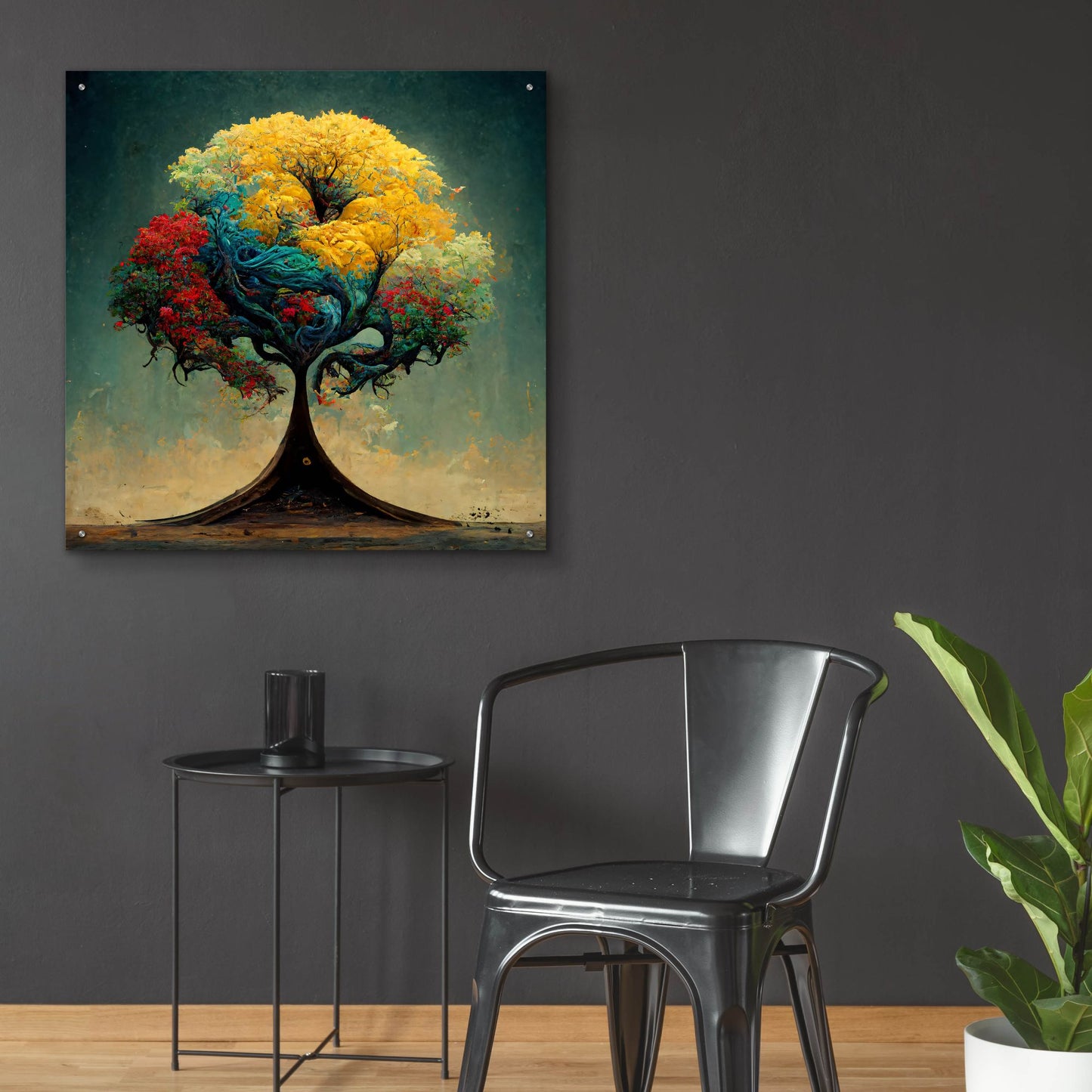 Epic Art 'Tree Of Life 16' by Ray Heere, Acrylic Glass Wall Art,36x36