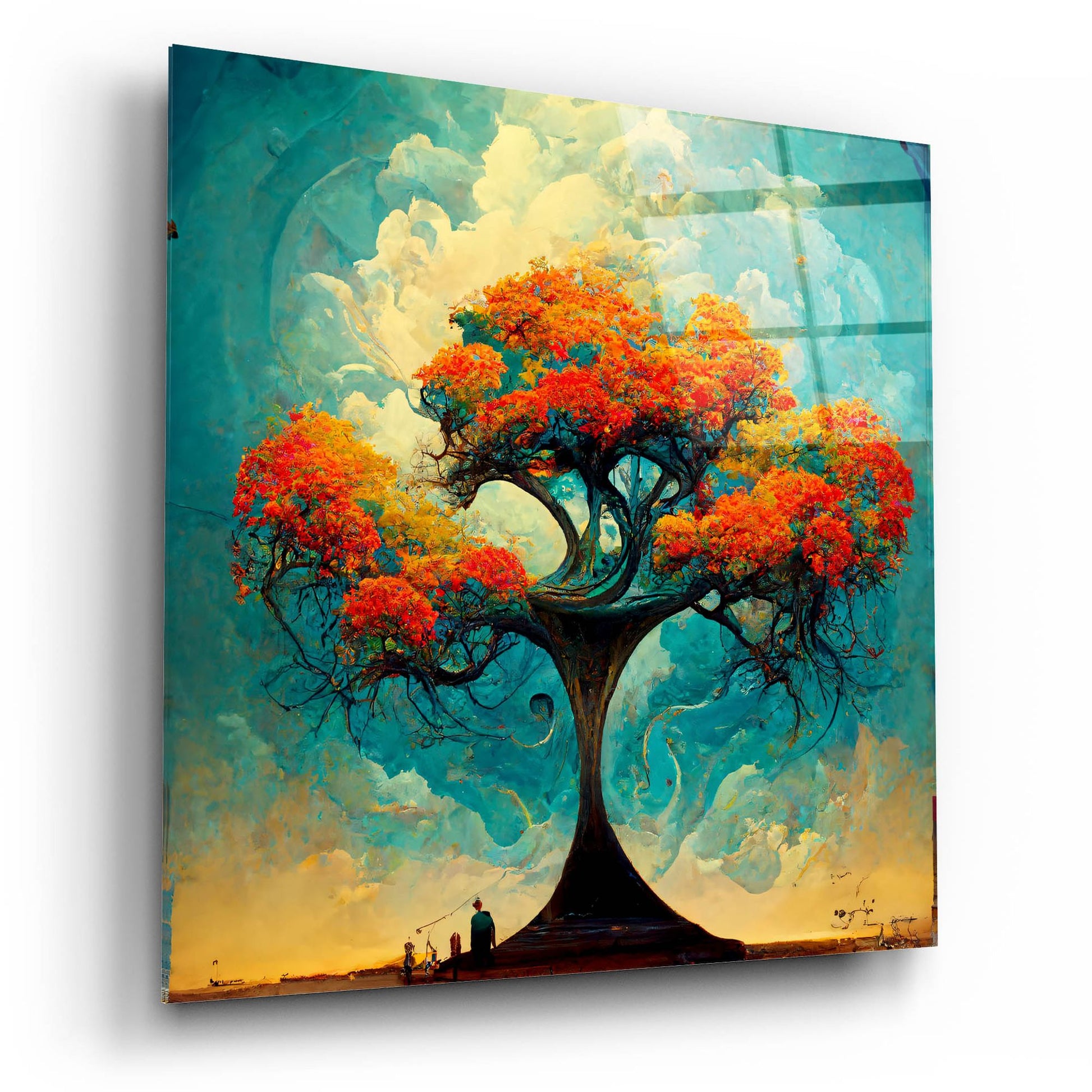 Epic Art 'Tree Of Life 17' by Ray Heere, Acrylic Glass Wall Art,12x12