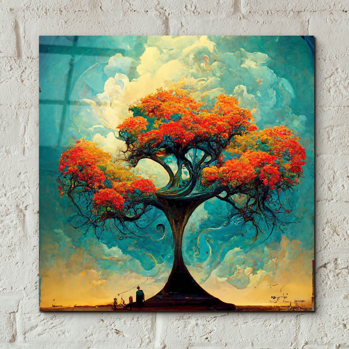 Epic Art 'Tree Of Life 17' by Ray Heere, Acrylic Glass Wall Art,12x12