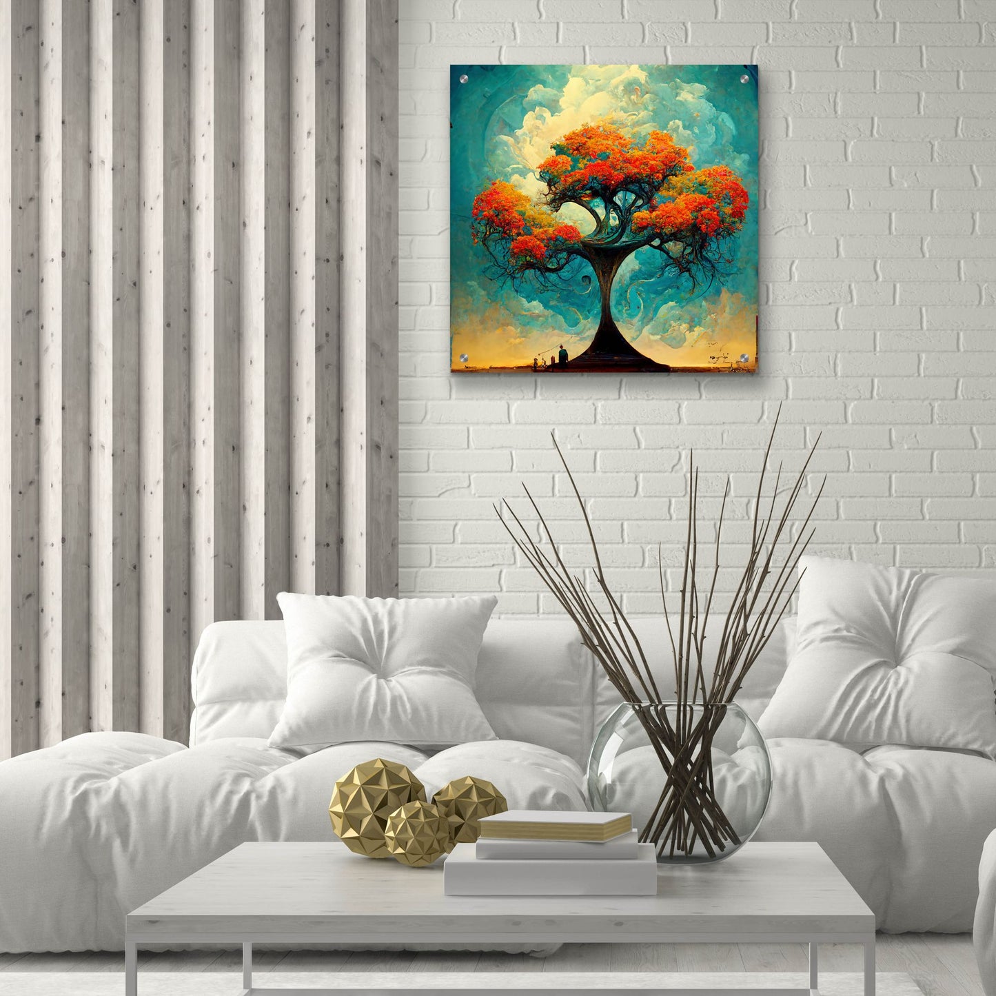 Epic Art 'Tree Of Life 17' by Ray Heere, Acrylic Glass Wall Art,24x24