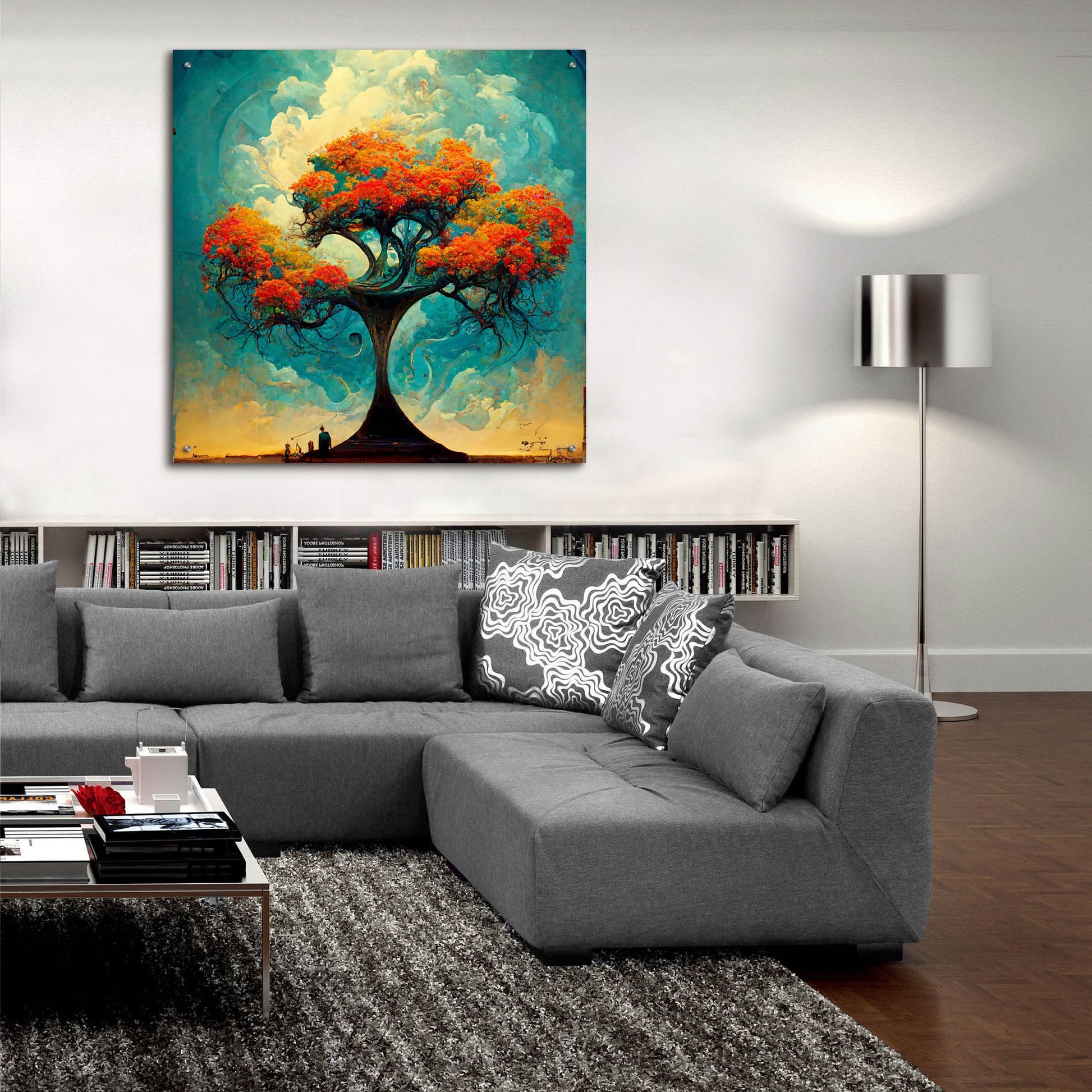 Epic Art 'Tree Of Life 17' by Ray Heere, Acrylic Glass Wall Art,36x36