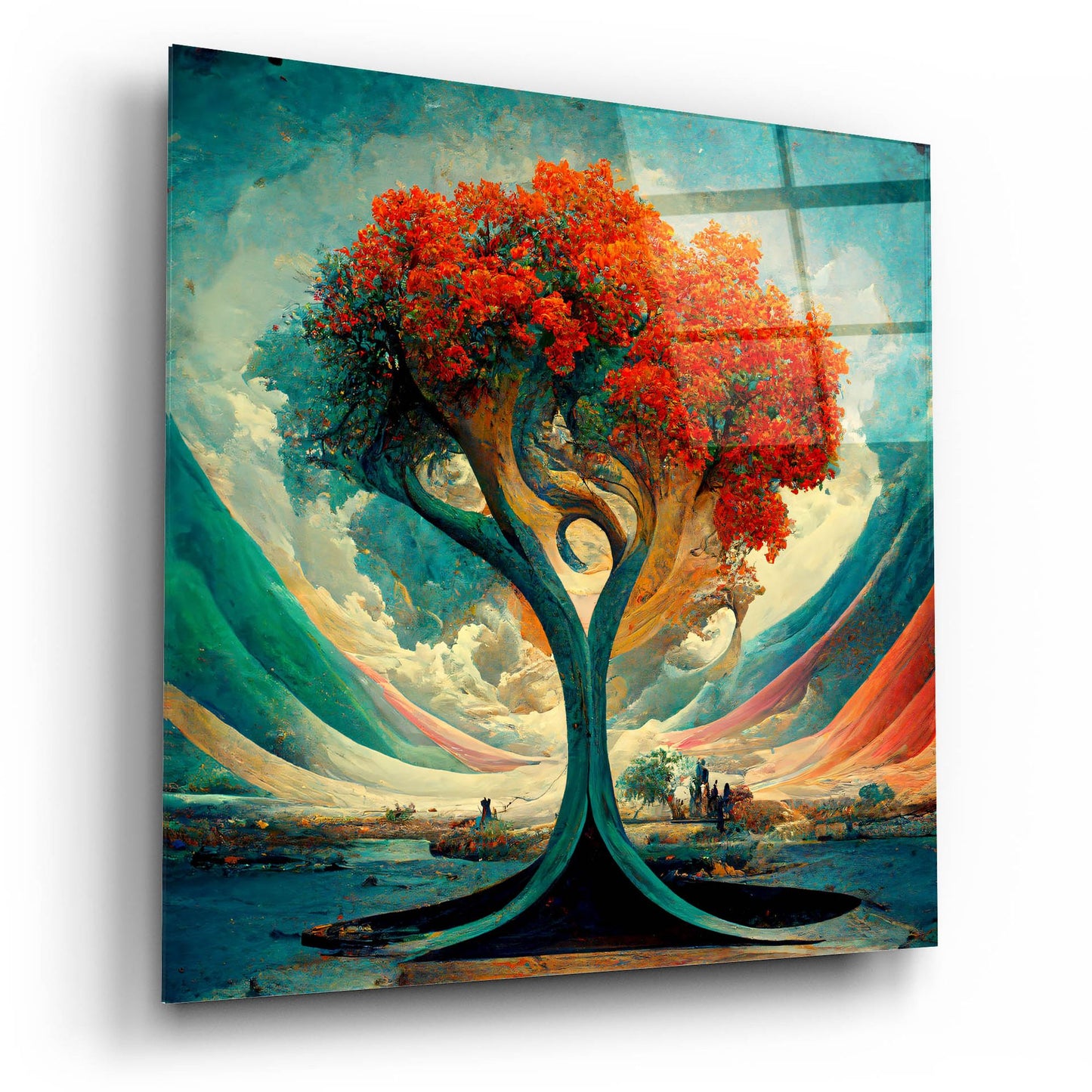 Epic Art 'Tree Of Life 18' by Ray Heere, Acrylic Glass Wall Art,12x12