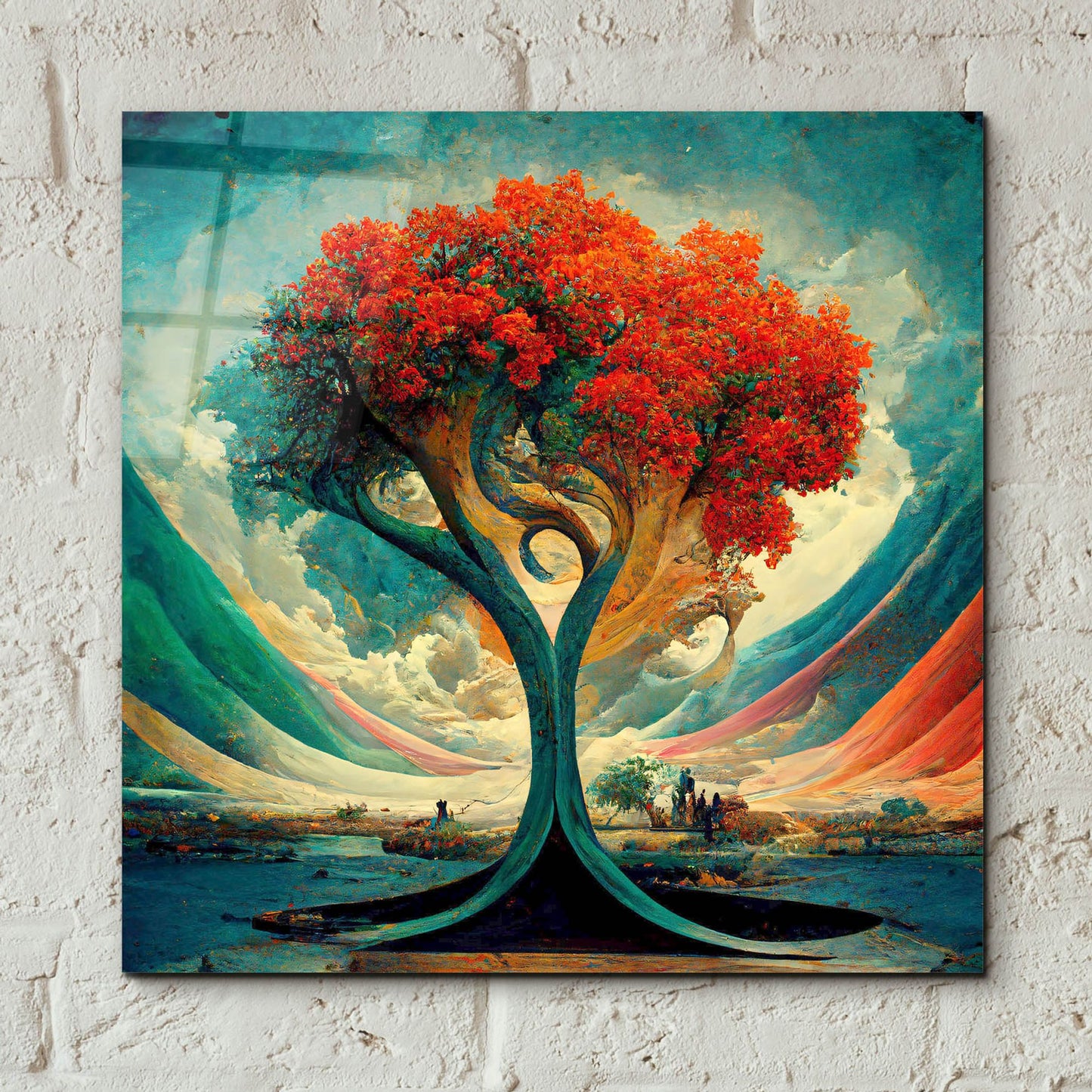 Epic Art 'Tree Of Life 18' by Ray Heere, Acrylic Glass Wall Art,12x12