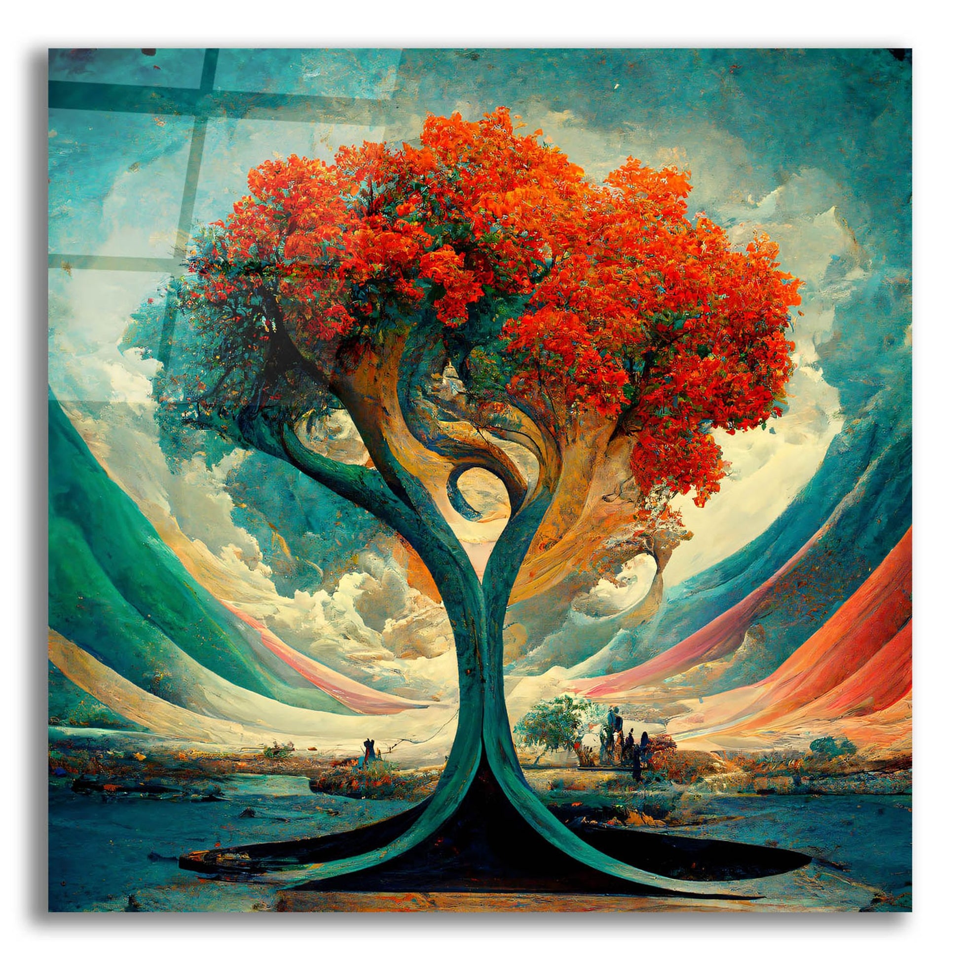 Epic Art 'Tree Of Life 18' by Ray Heere, Acrylic Glass Wall Art,12x12