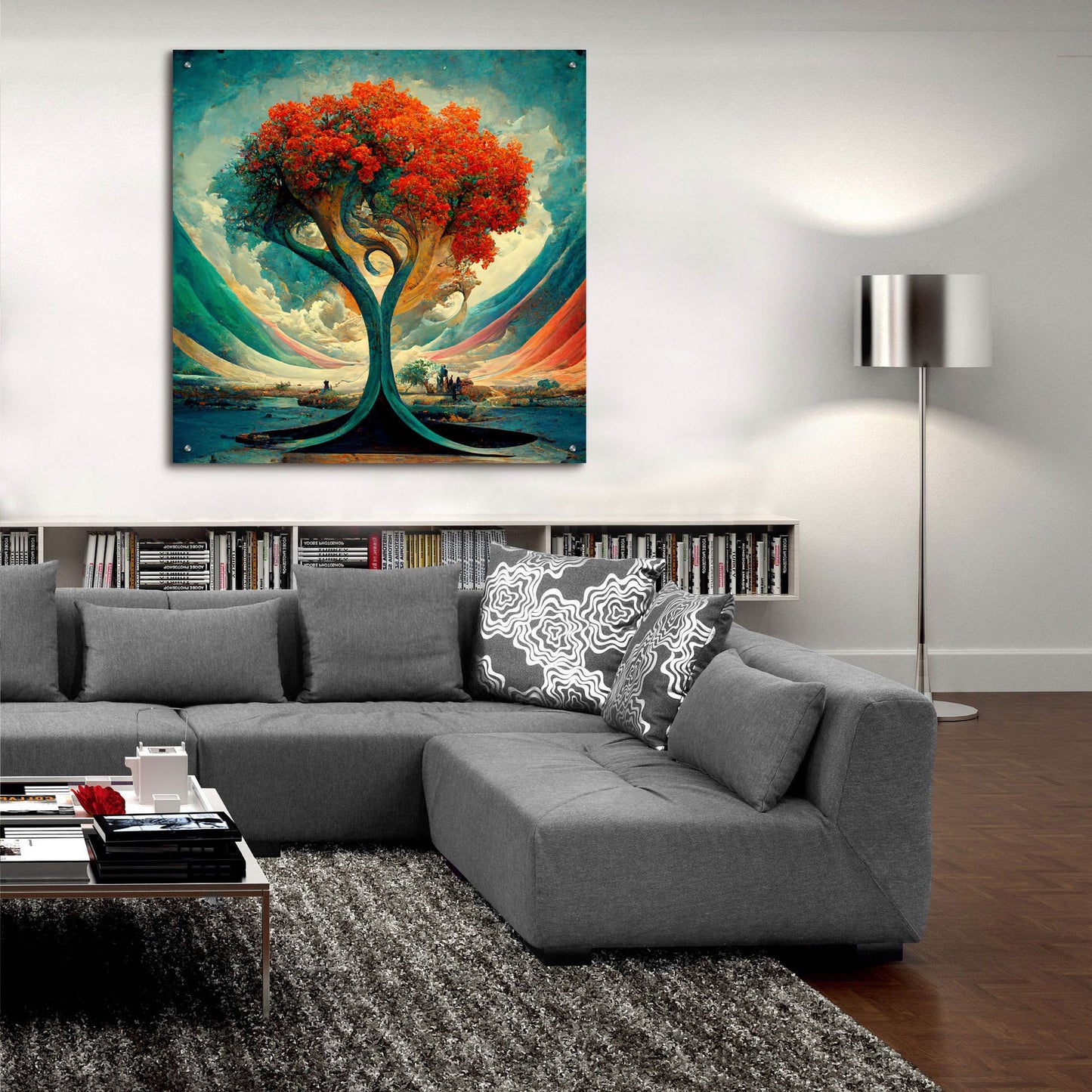 Epic Art 'Tree Of Life 18' by Ray Heere, Acrylic Glass Wall Art,36x36