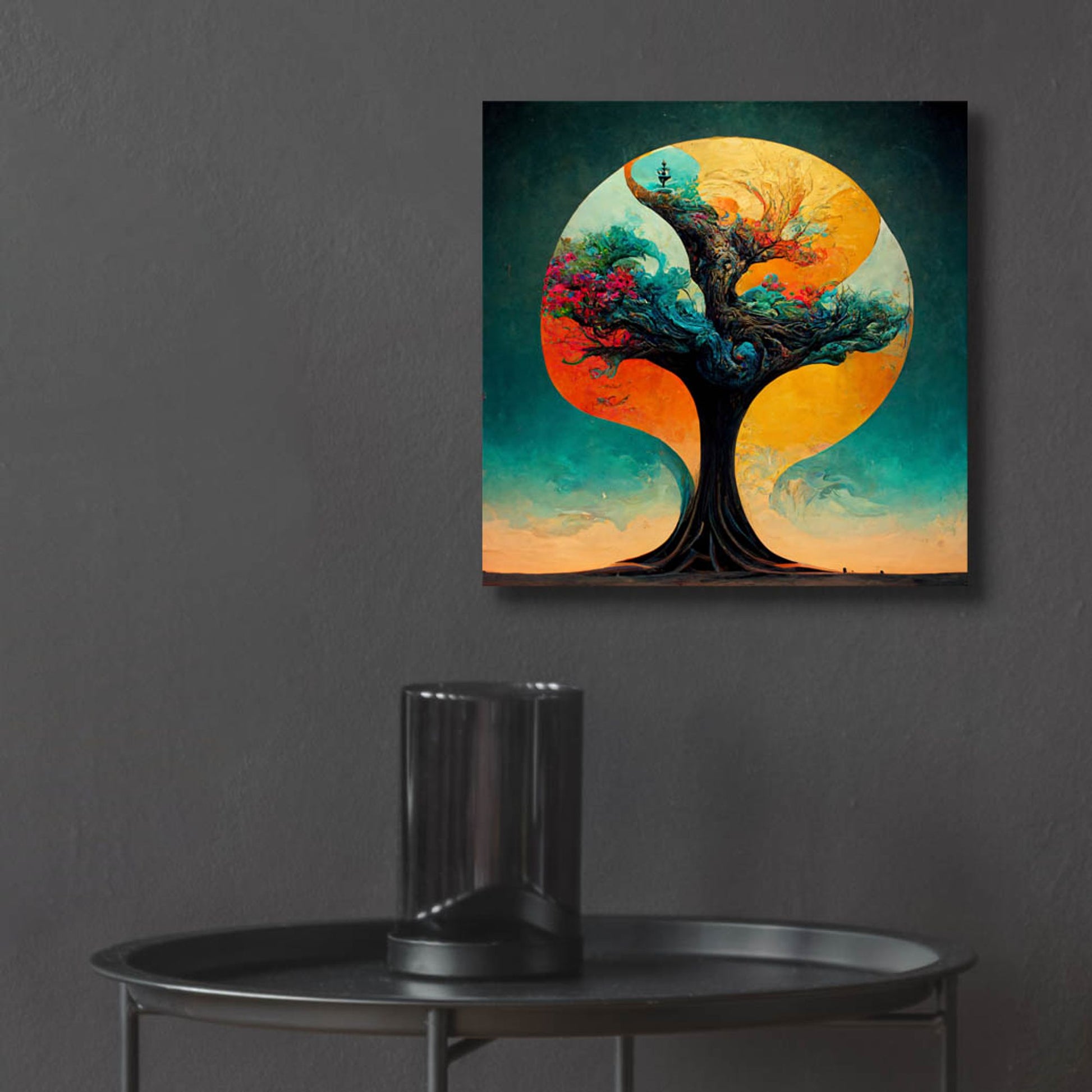 Epic Art 'Tree Of Life 19' by Ray Heere, Acrylic Glass Wall Art,12x12