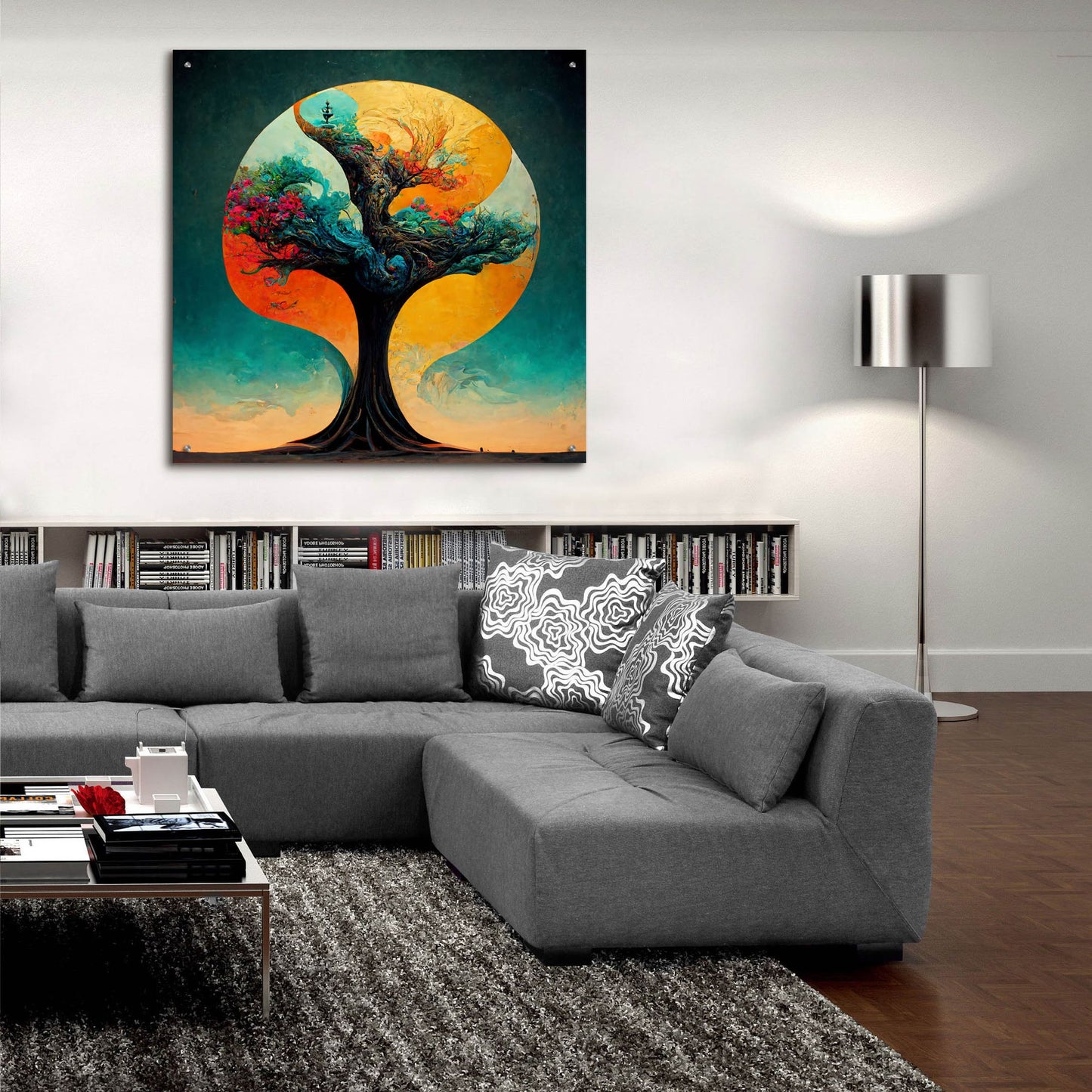 Epic Art 'Tree Of Life 19' by Ray Heere, Acrylic Glass Wall Art,36x36