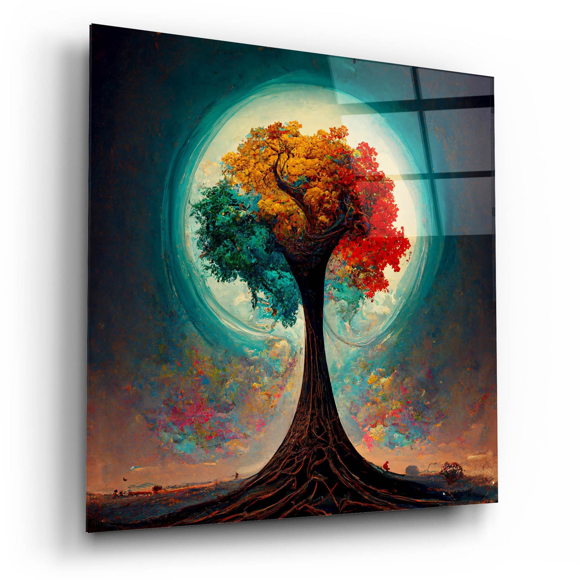 Epic Art 'Tree Of Life 20' by Ray Heere, Acrylic Glass Wall Art,12x12