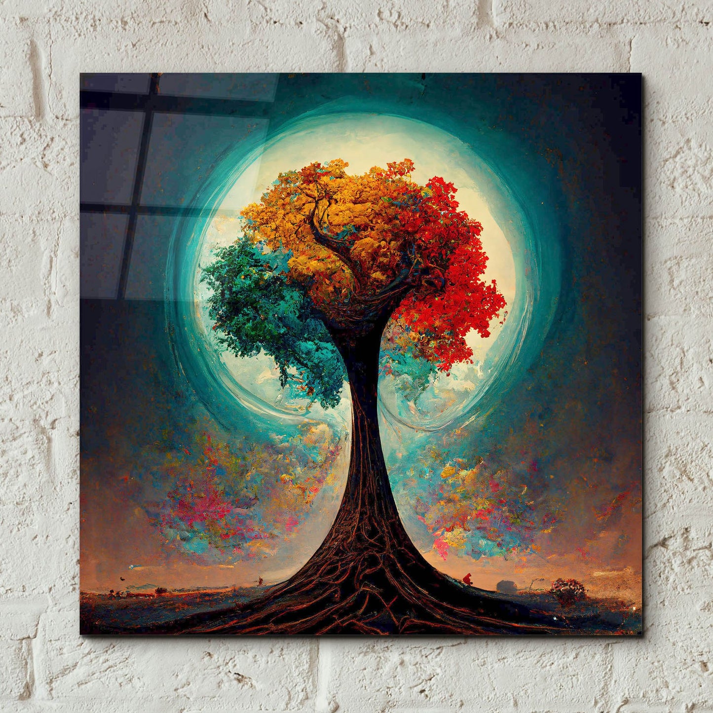 Epic Art 'Tree Of Life 20' by Ray Heere, Acrylic Glass Wall Art,12x12