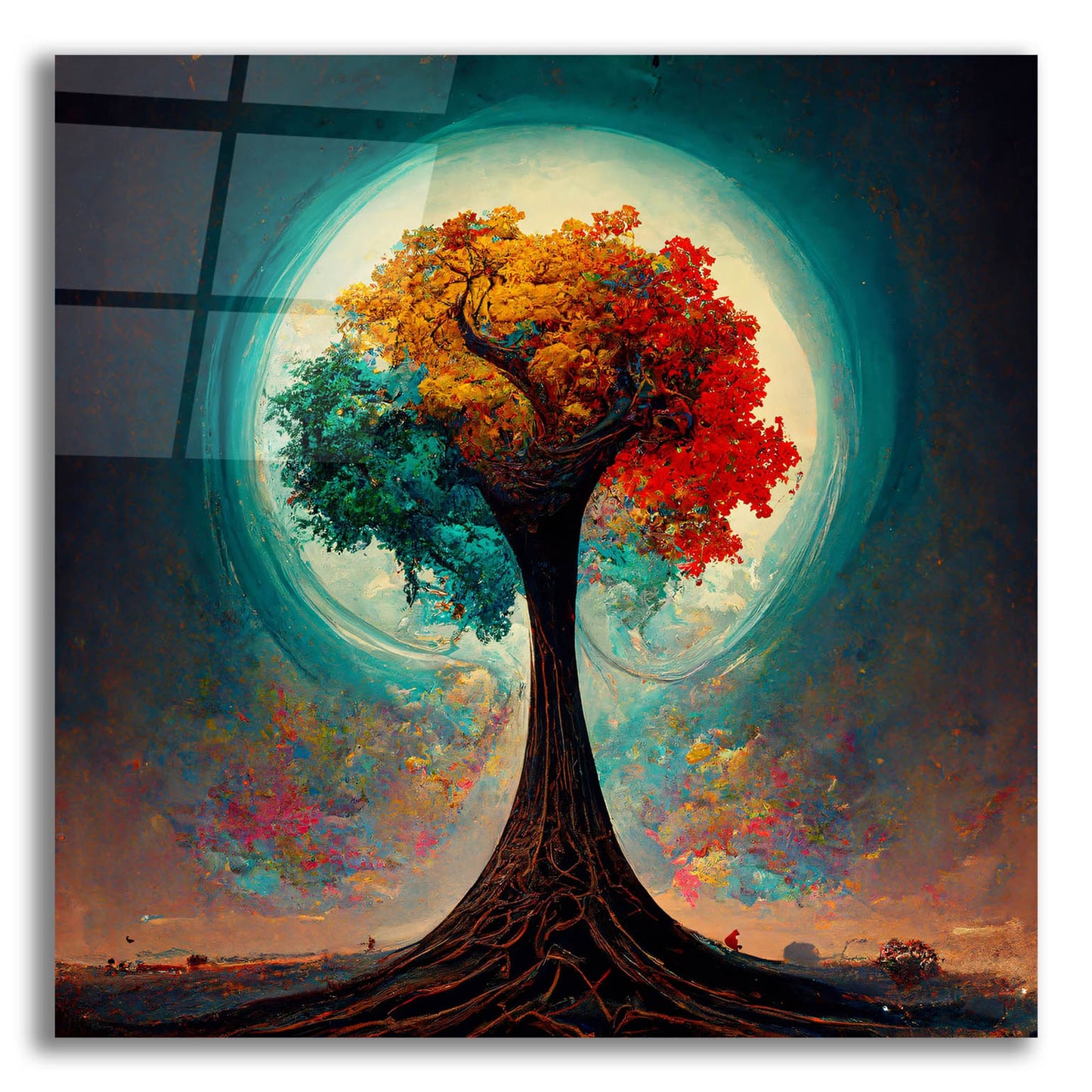 Epic Art 'Tree Of Life 20' by Ray Heere, Acrylic Glass Wall Art,12x12