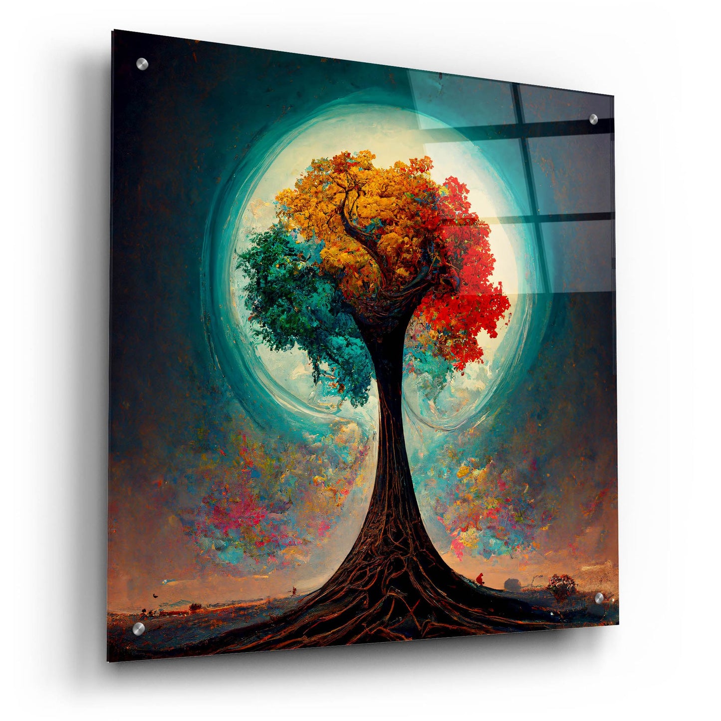 Epic Art 'Tree Of Life 20' by Ray Heere, Acrylic Glass Wall Art,24x24