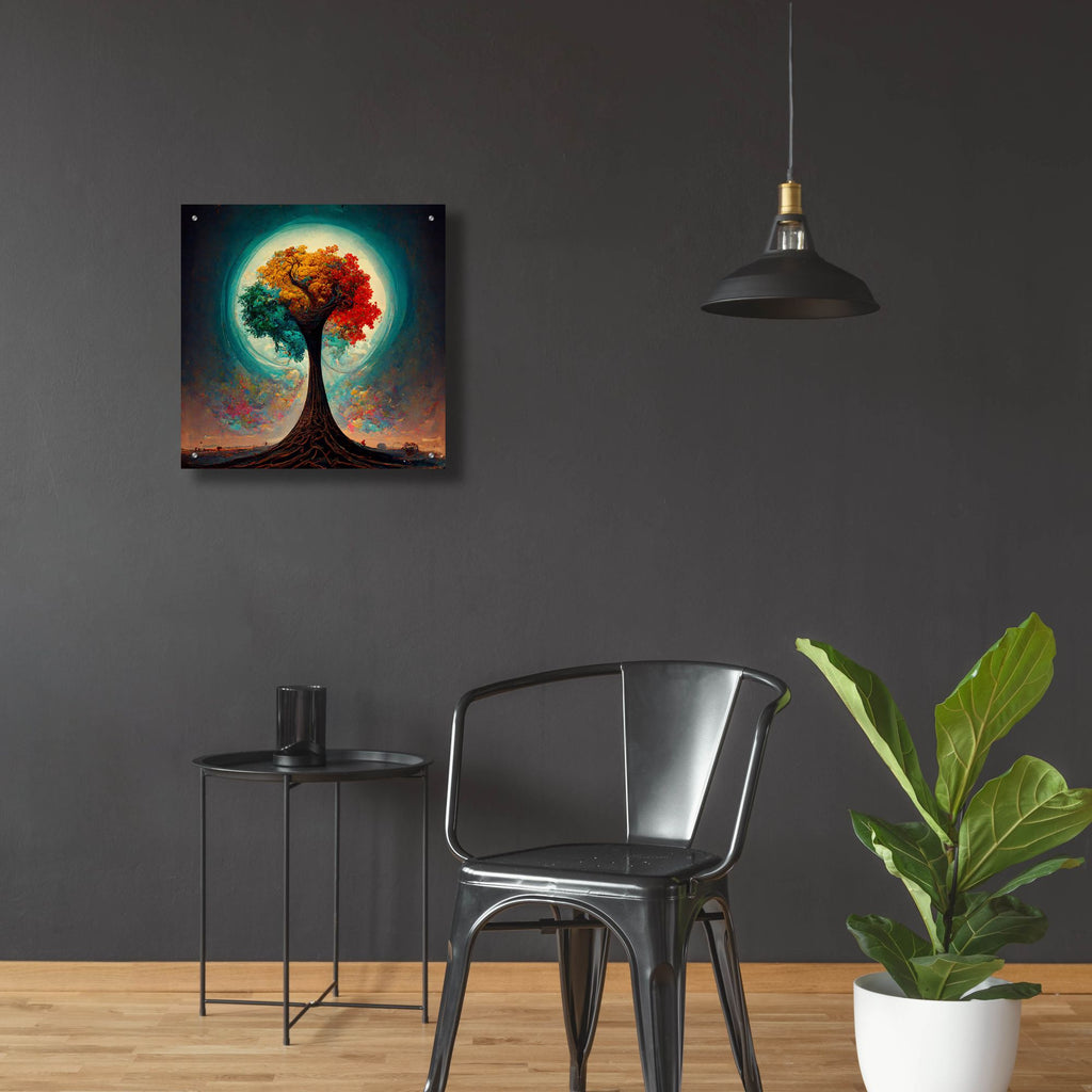 Epic Art 'Tree Of Life 20' by Ray Heere, Acrylic Glass Wall Art,24x24
