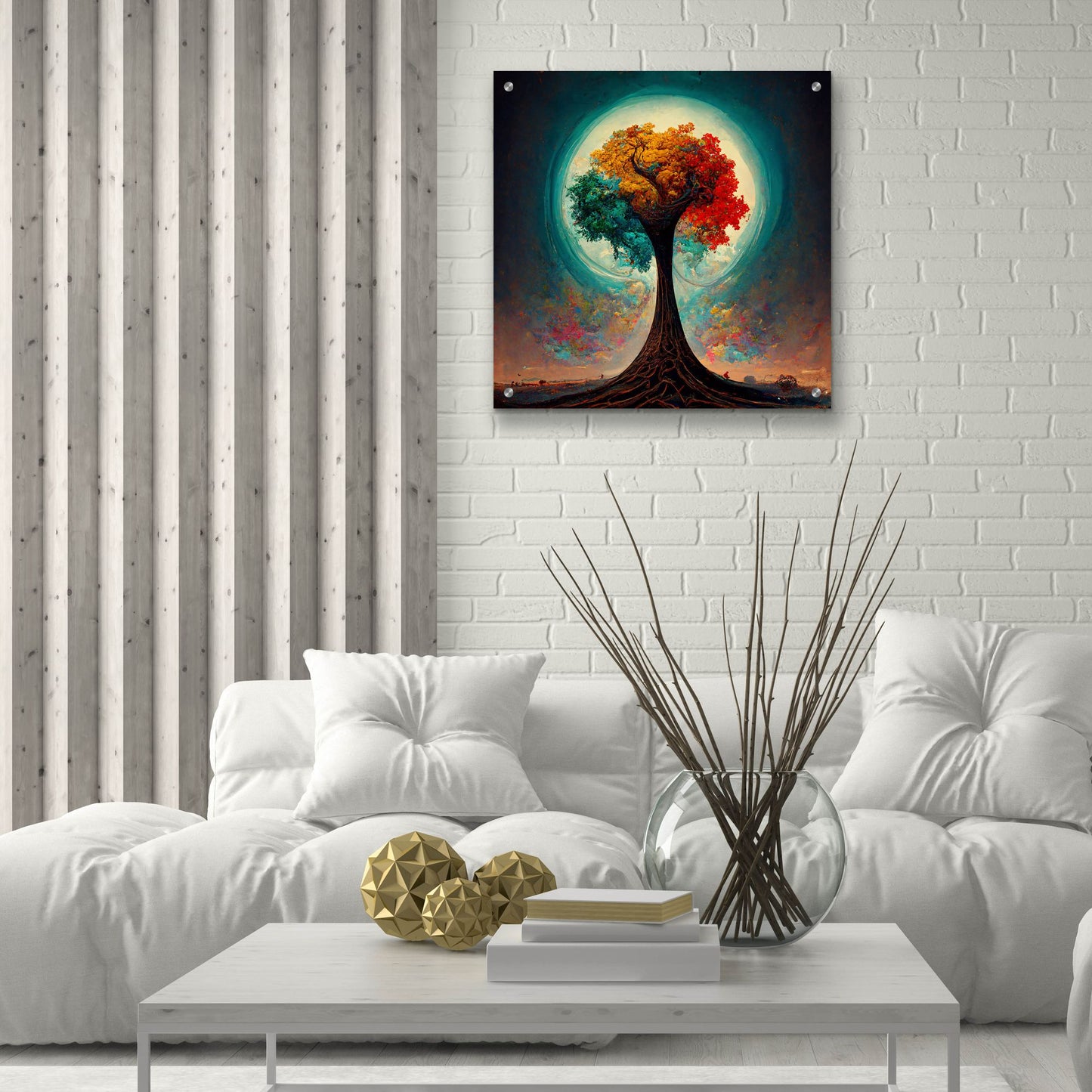 Epic Art 'Tree Of Life 20' by Ray Heere, Acrylic Glass Wall Art,24x24