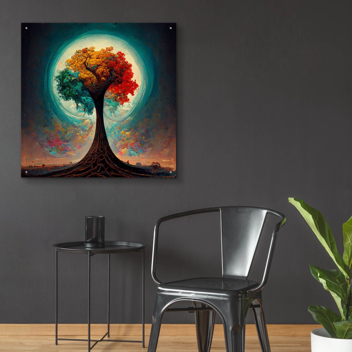 Epic Art 'Tree Of Life 20' by Ray Heere, Acrylic Glass Wall Art,36x36