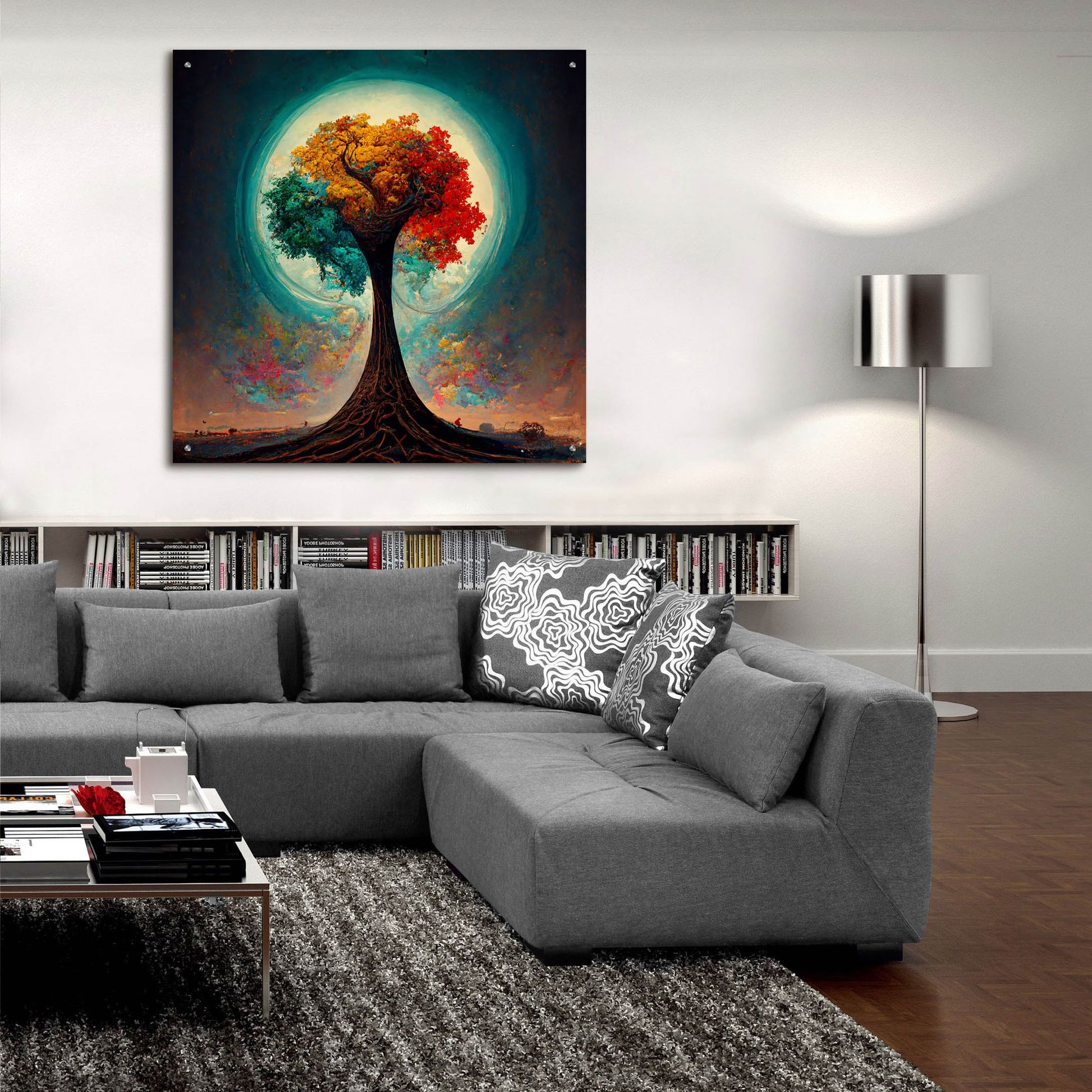 Epic Art 'Tree Of Life 20' by Ray Heere, Acrylic Glass Wall Art,36x36