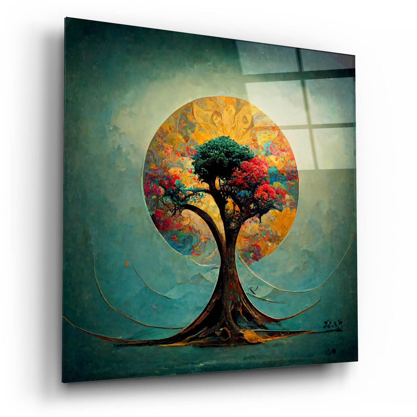 Epic Art 'Tree Of Life 21' by Ray Heere, Acrylic Glass Wall Art,12x12