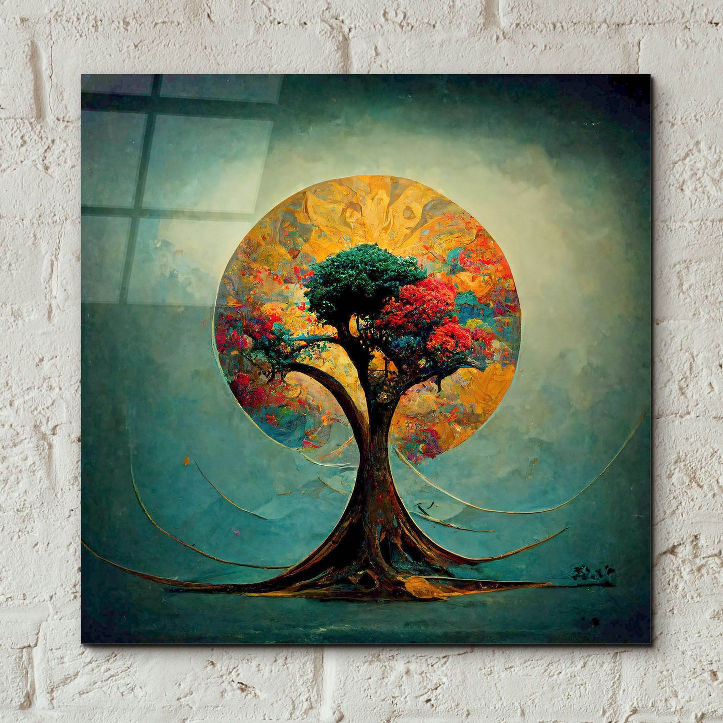 Epic Art 'Tree Of Life 21' by Ray Heere, Acrylic Glass Wall Art,12x12
