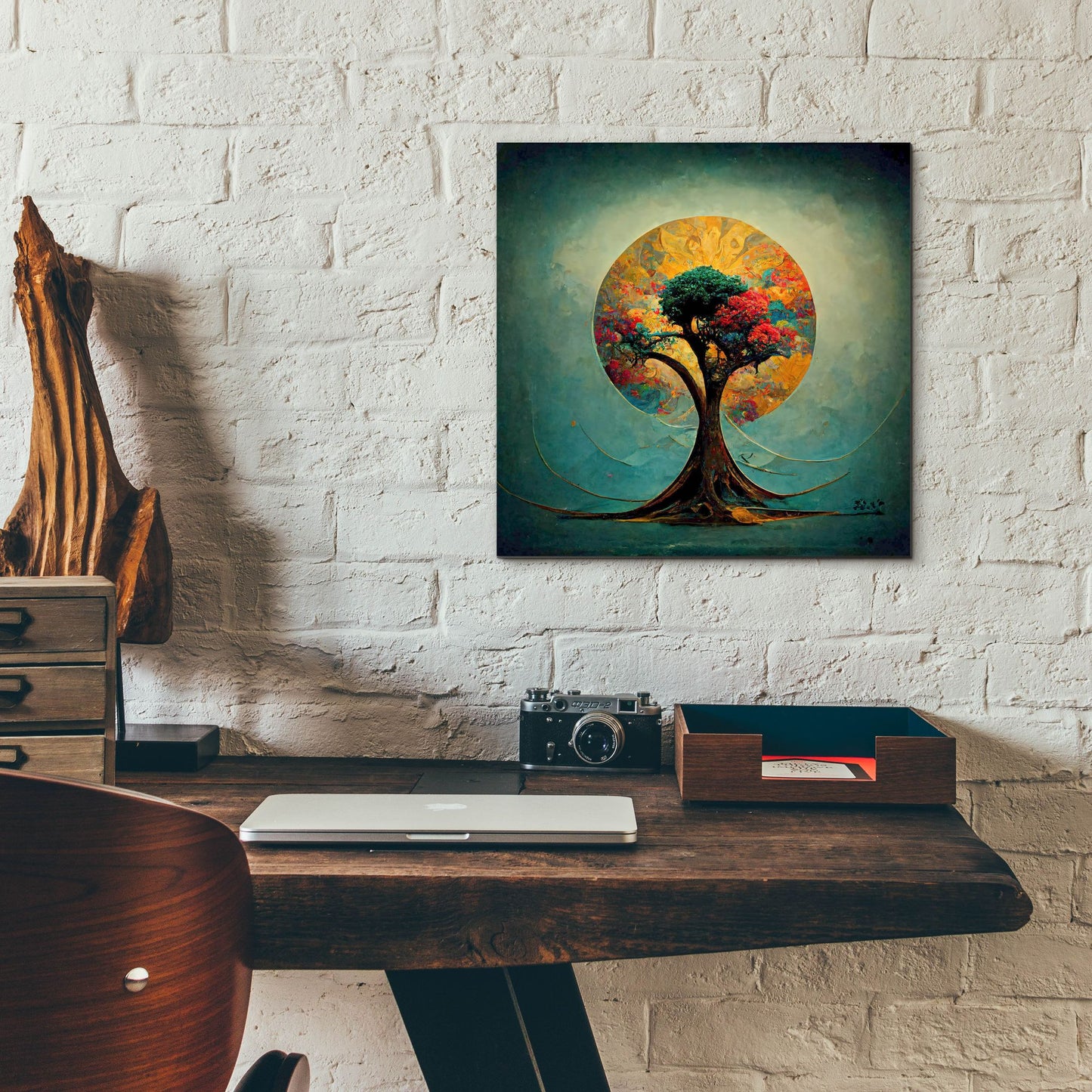 Epic Art 'Tree Of Life 21' by Ray Heere, Acrylic Glass Wall Art,12x12