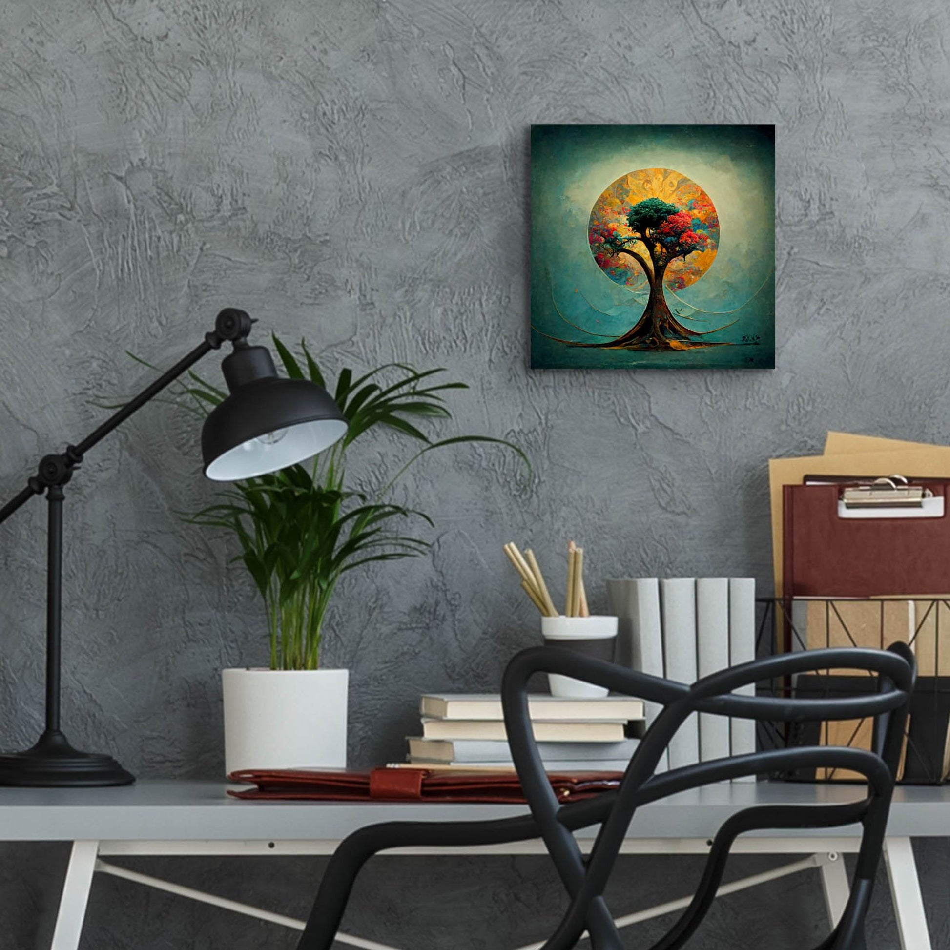 Epic Art 'Tree Of Life 21' by Ray Heere, Acrylic Glass Wall Art,12x12