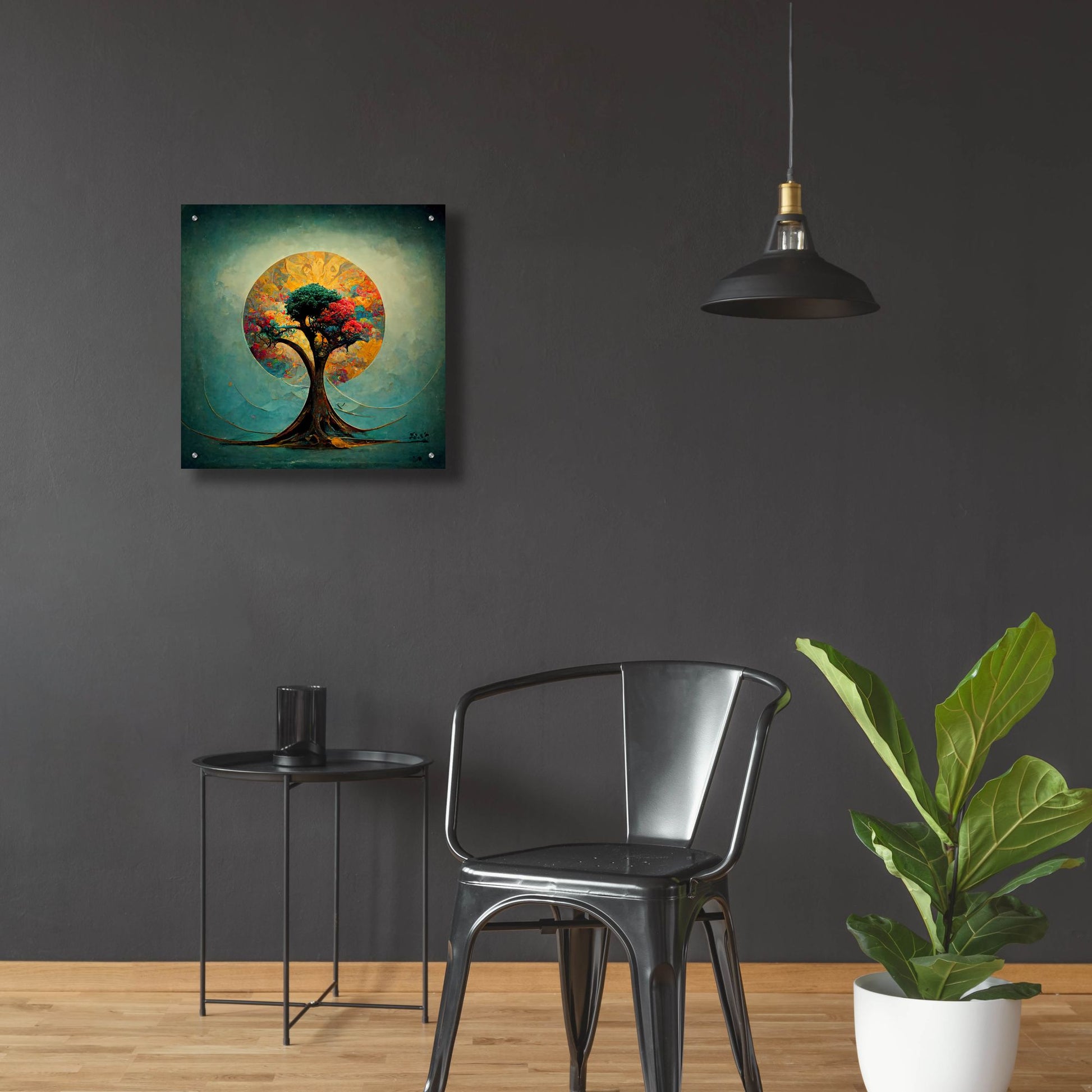 Epic Art 'Tree Of Life 21' by Ray Heere, Acrylic Glass Wall Art,24x24